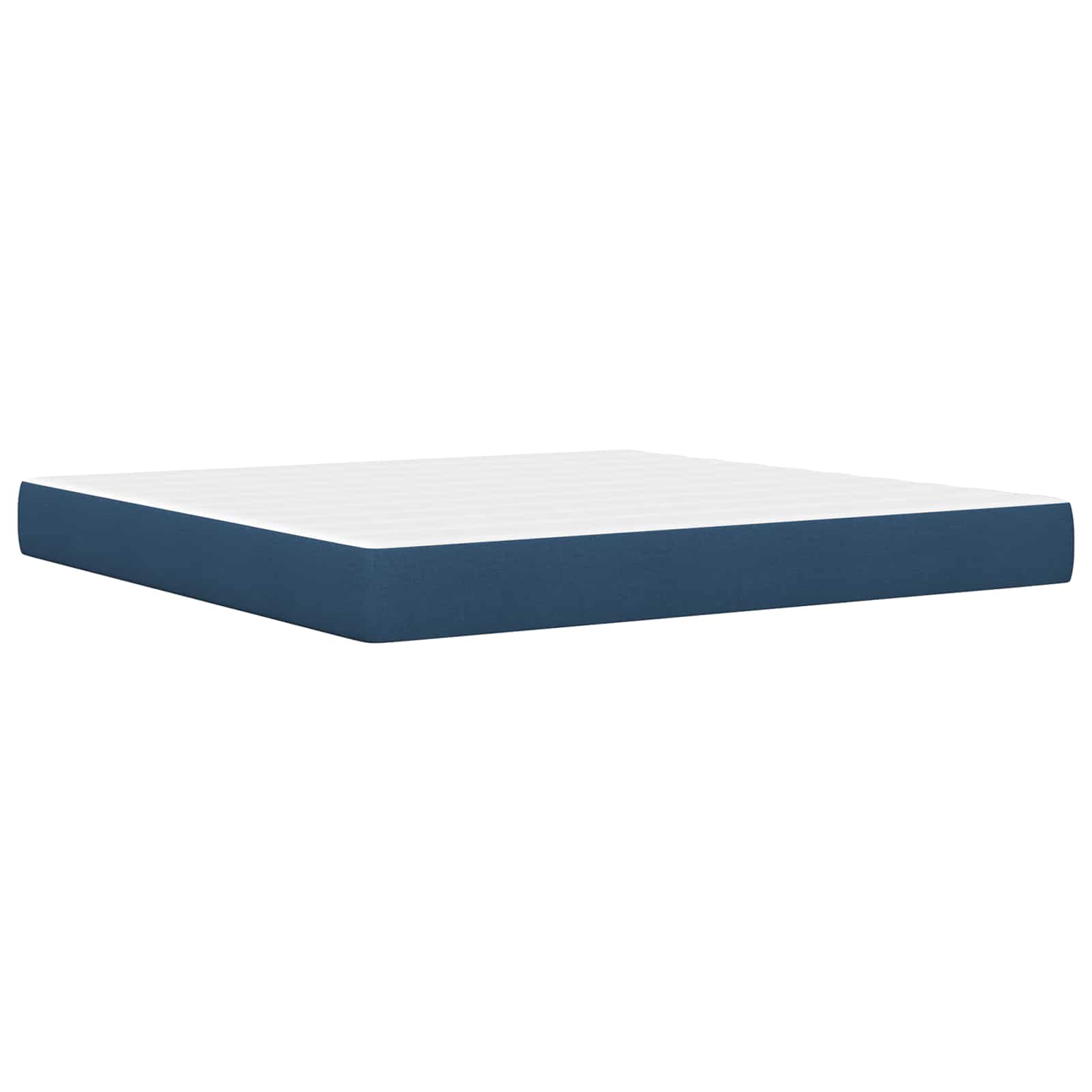 Cadre de lit avec matelas Bleu 180 x 200 cm Tissu - XIOS