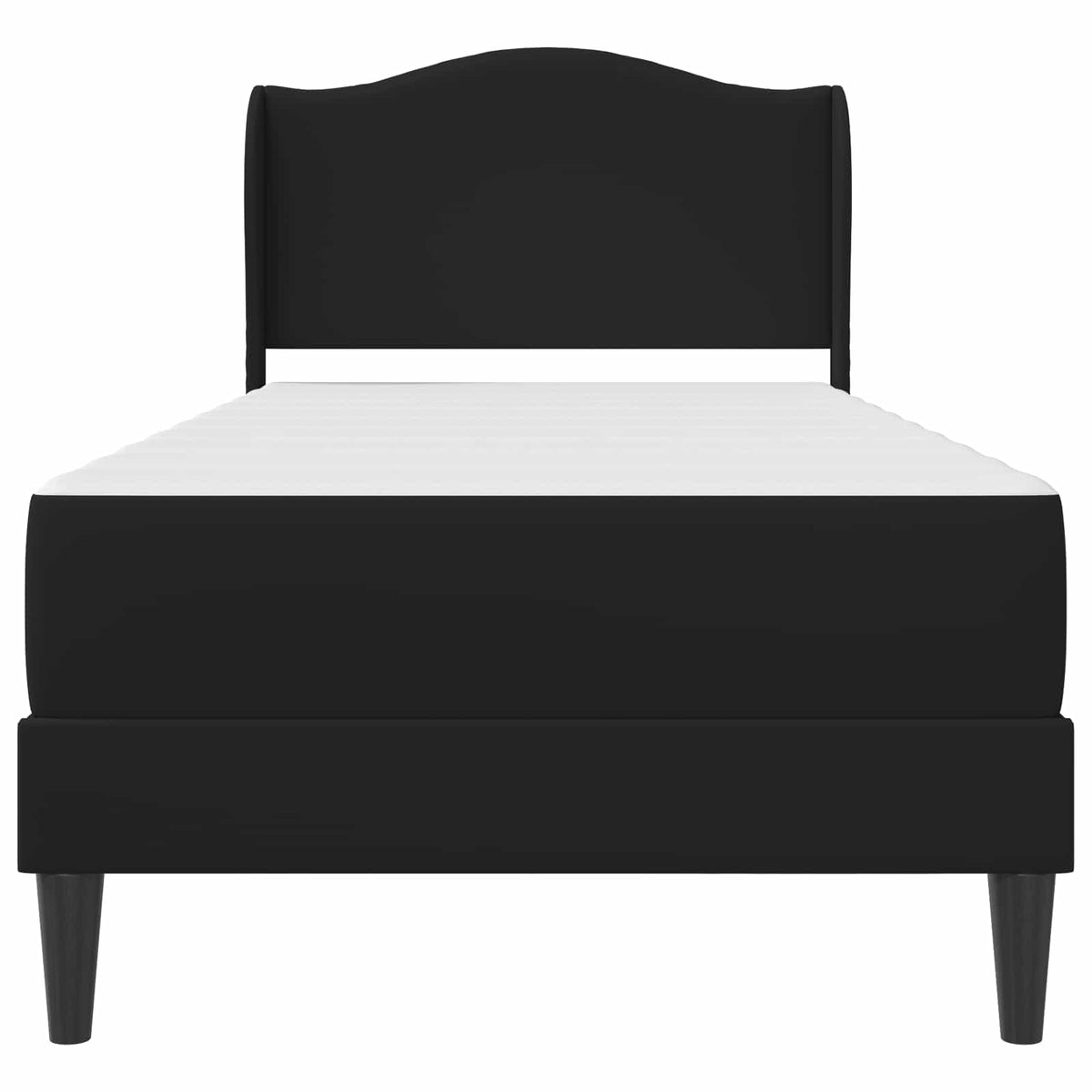 Cadre de lit avec matelas Noir 90 x 190 cm Simili cuir