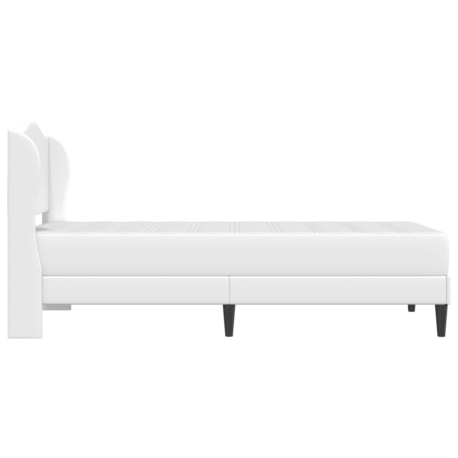 Cadre de lit avec tête de lit Blanc 90 x 190 cm Simili cuir - XIOS