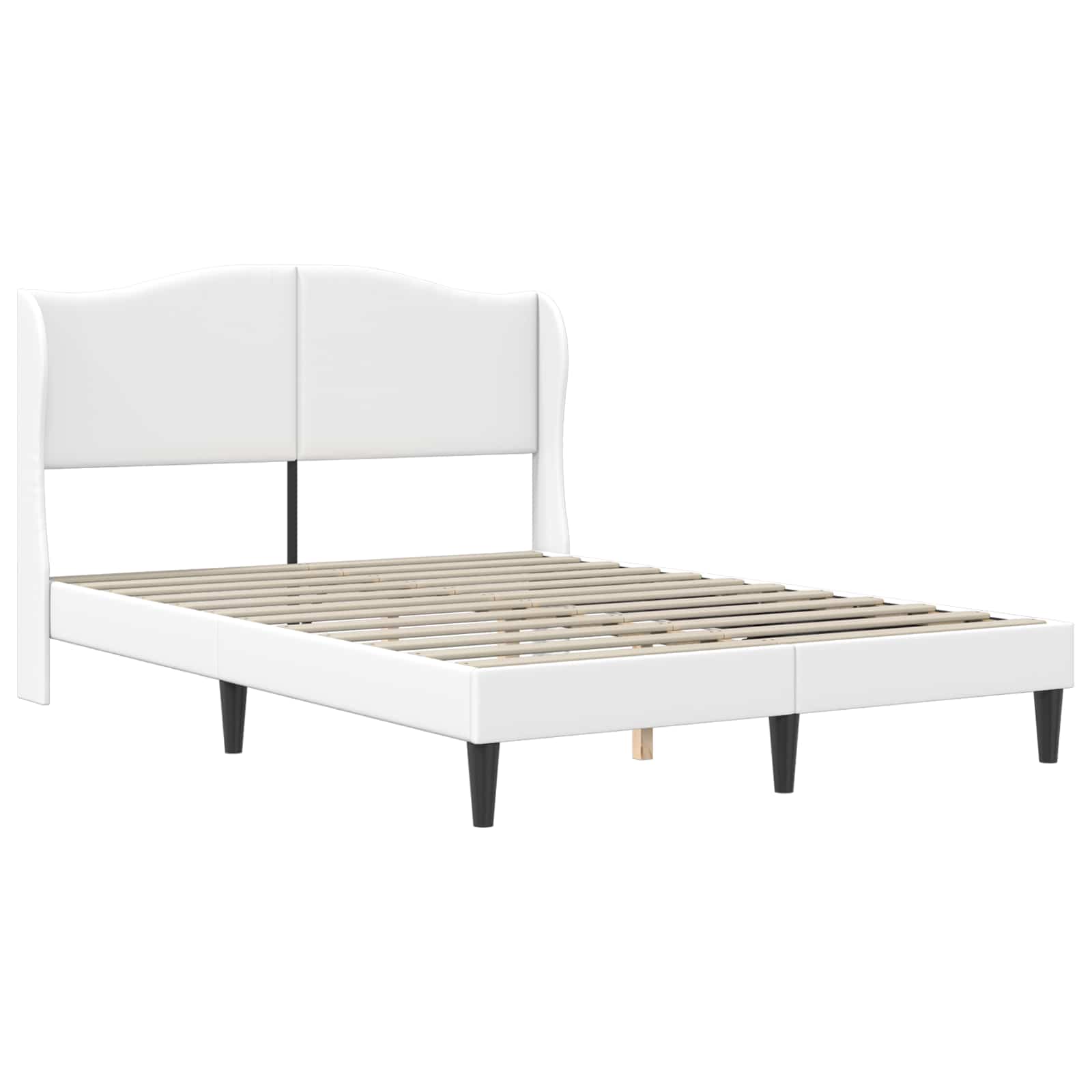 Cadre de lit avec tête de lit Blanc 120 x 190 cm Simili cuir - XIOS