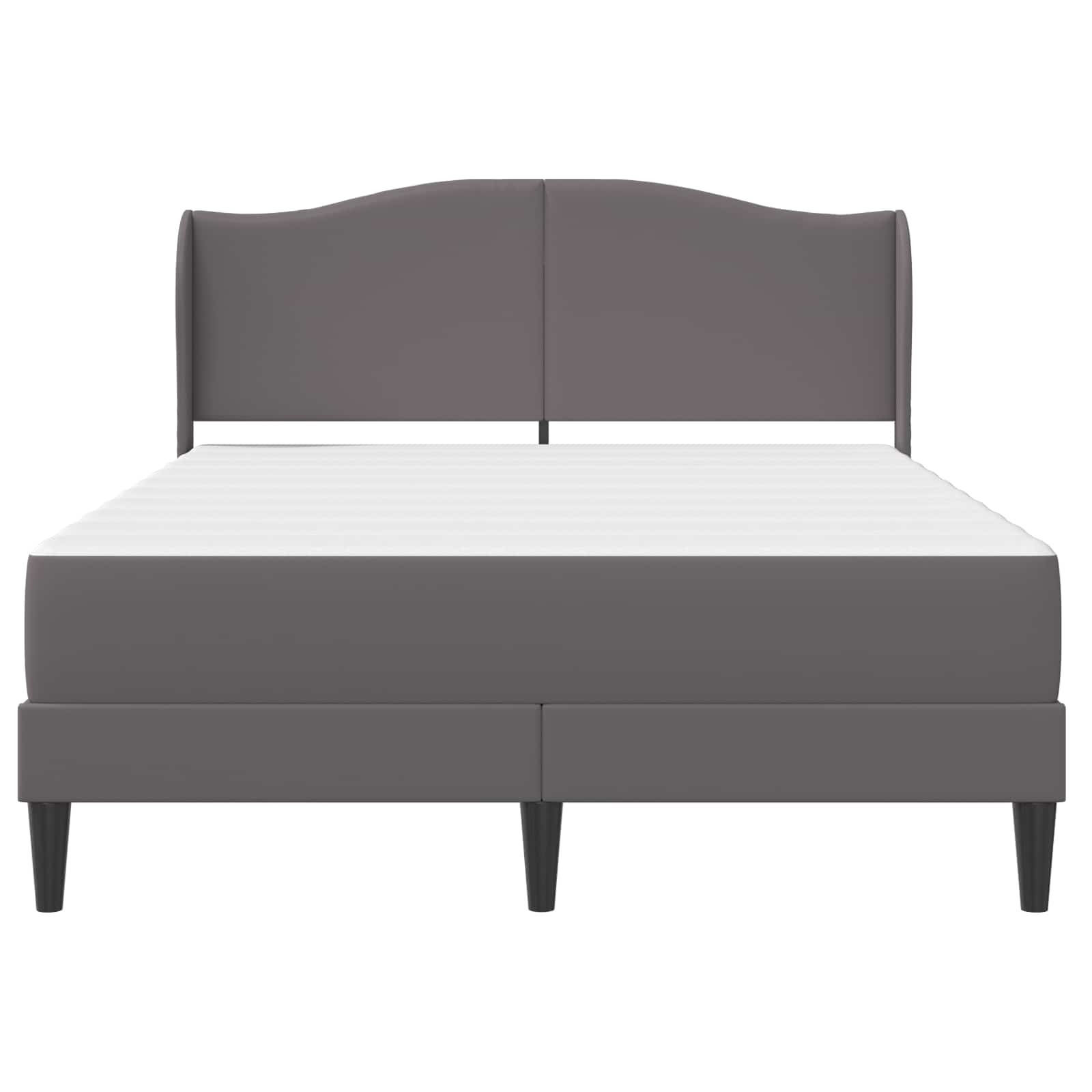 Cadre de lit avec tête de lit Gris 140 x 190 cm Simili cuir - XIOS