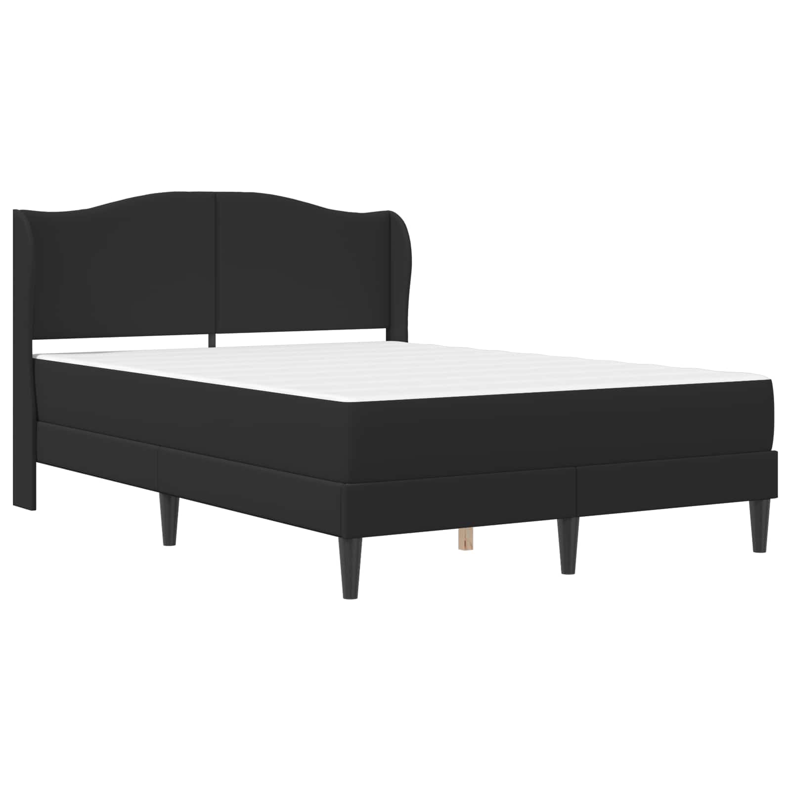 Cadre de lit avec tête de lit Noir 140 x 190 cm Simili cuir - XIOS