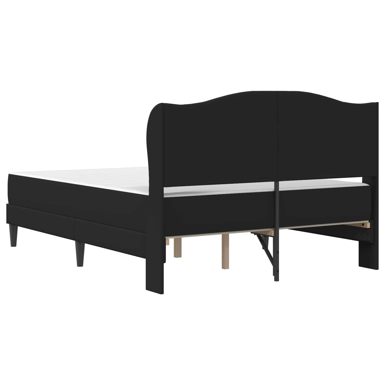 Cadre de lit avec tête de lit Noir 140 x 190 cm Simili cuir - XIOS