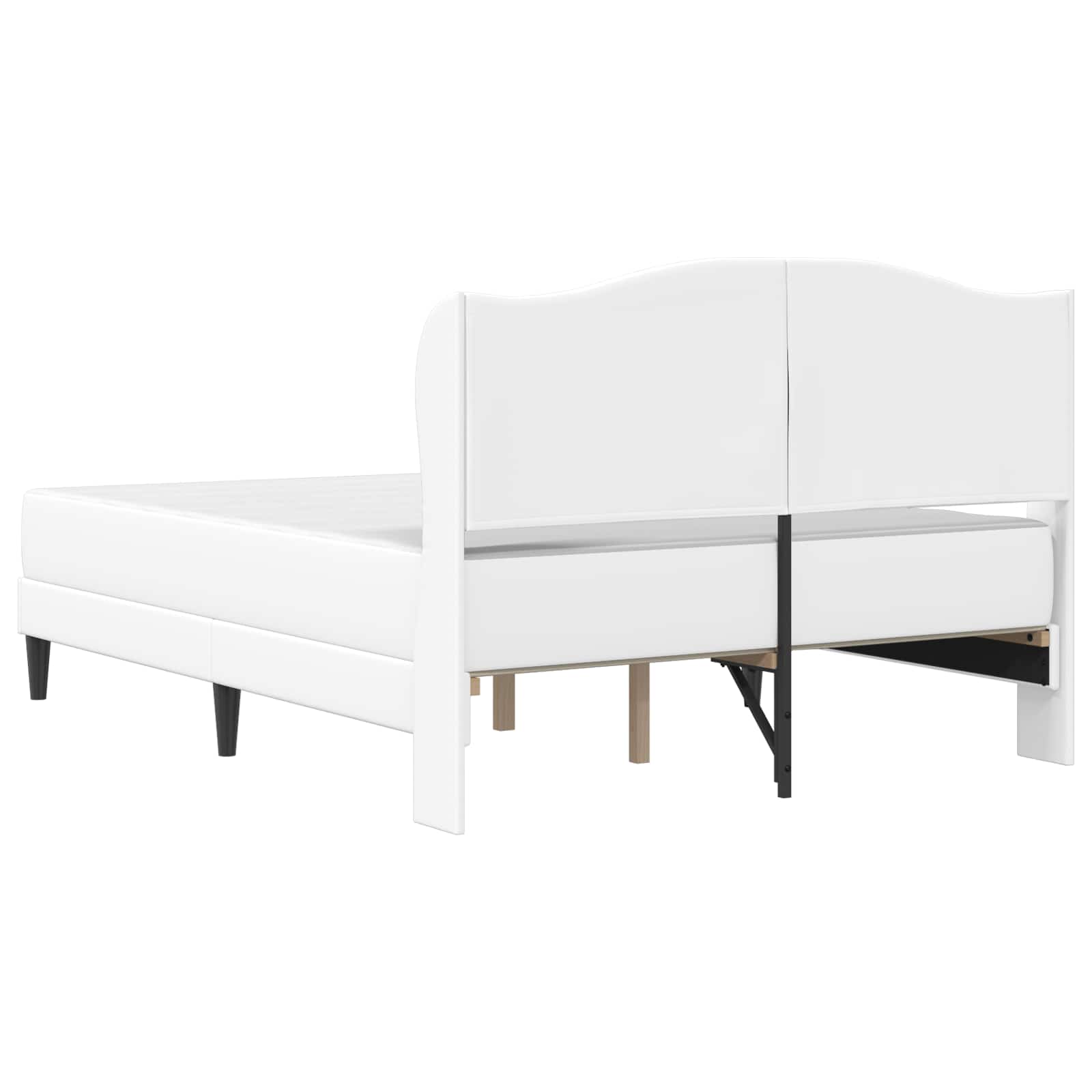 Cadre de lit avec tête de lit Blanc 140 x 190 cm Simili cuir - XIOS