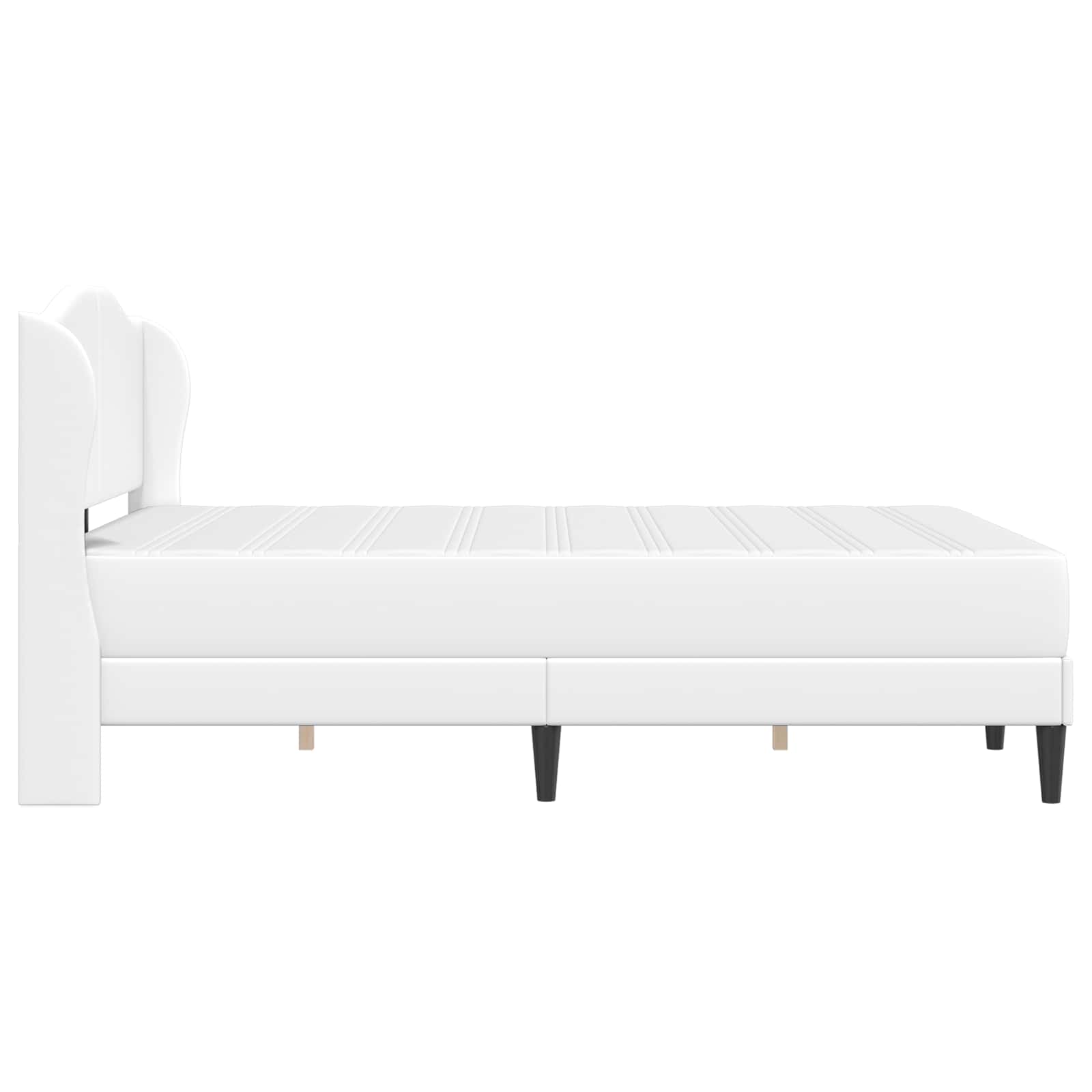 Cadre de lit avec tête de lit Blanc 140 x 190 cm Simili cuir - XIOS