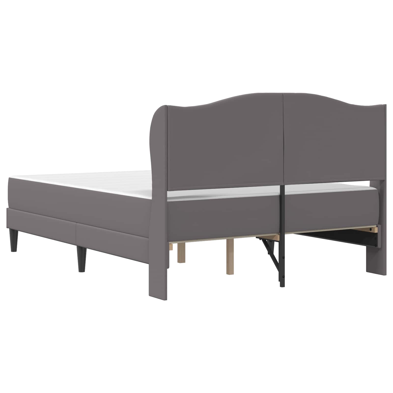 Cadre de lit avec tête de lit Gris 160 x 200 cm Simili cuir - XIOS