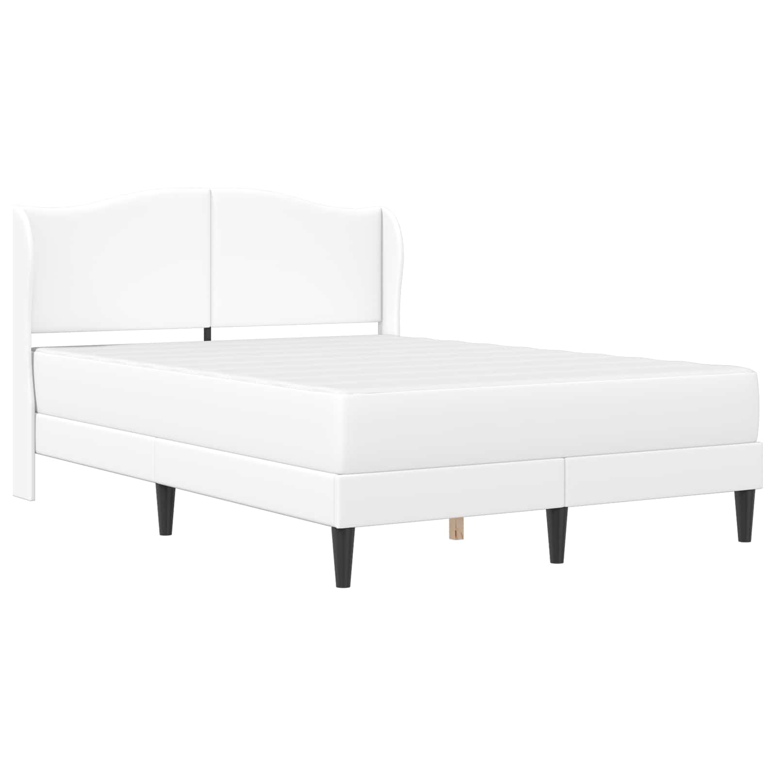 Cadre de lit avec tête de lit Blanc 160 x 200 cm Simili cuir - XIOS