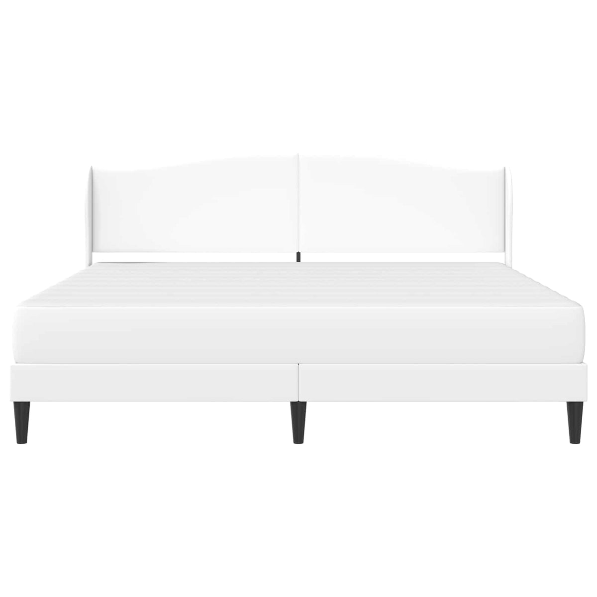 Cadre de lit avec matelas Blanc 200 x 200 cm Simili cuir