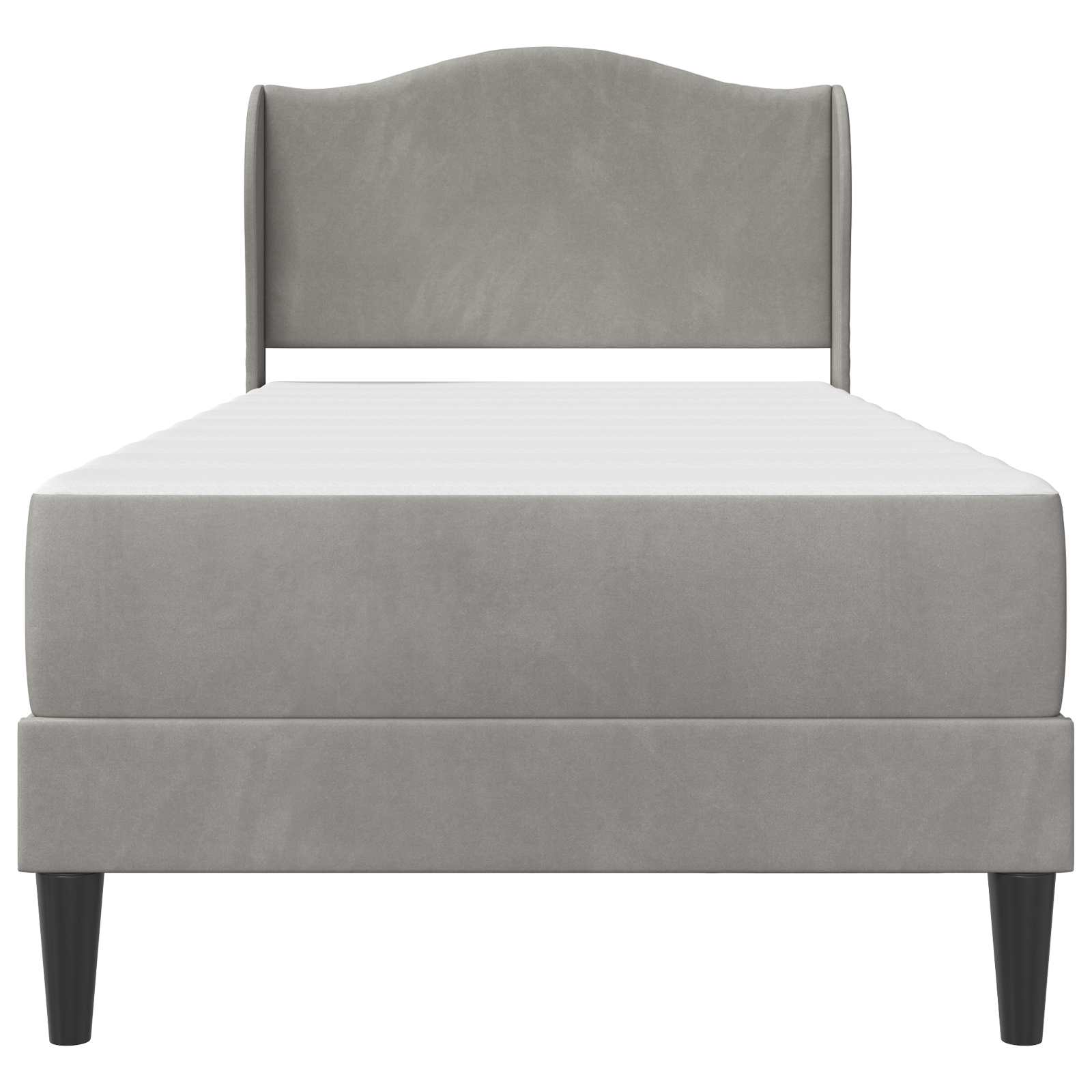 Cadre de lit avec tête de lit Gris clair 80 x 200 cm Velours - XIOS