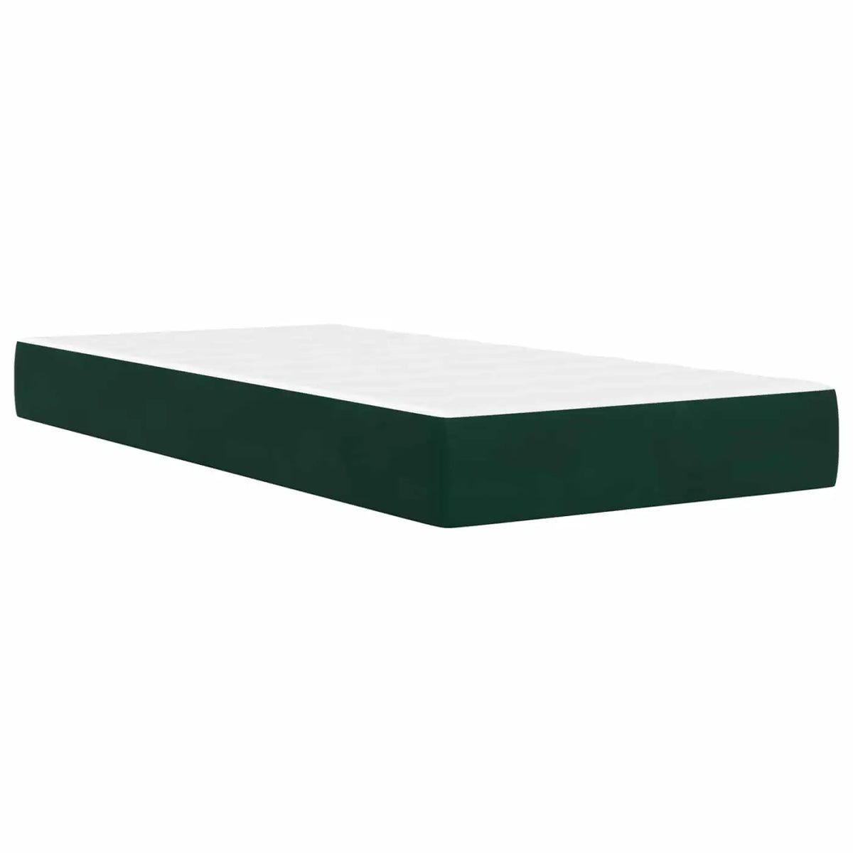 Cadre de lit avec matelas Vert foncé 90 x 190 cm Velours - XIOS