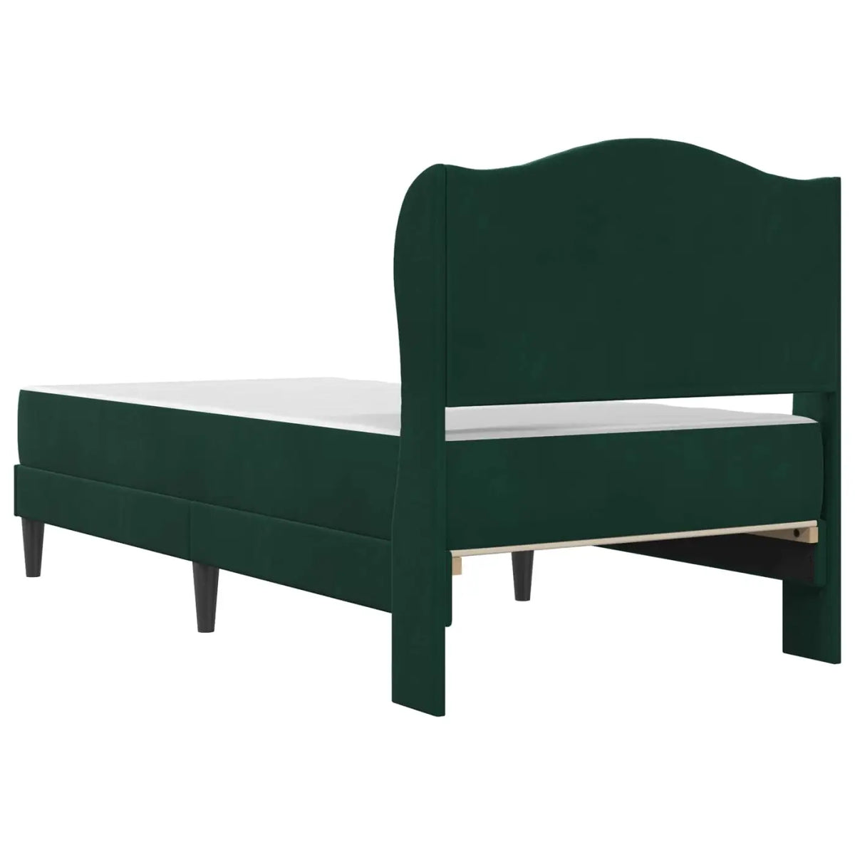 Cadre de lit avec matelas Vert foncé 90 x 190 cm Velours - XIOS