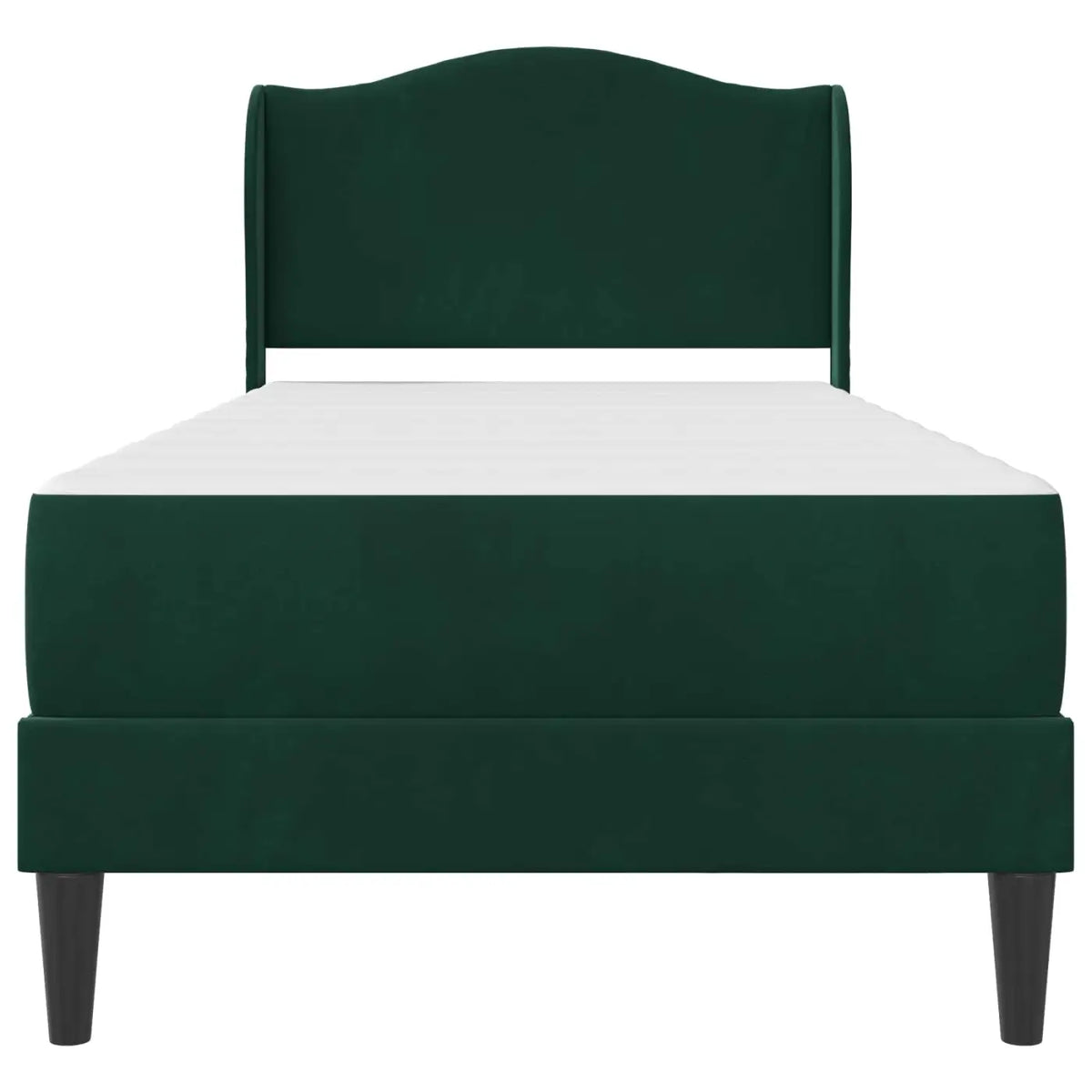 Cadre de lit avec matelas Vert foncé 90 x 190 cm Velours - XIOS