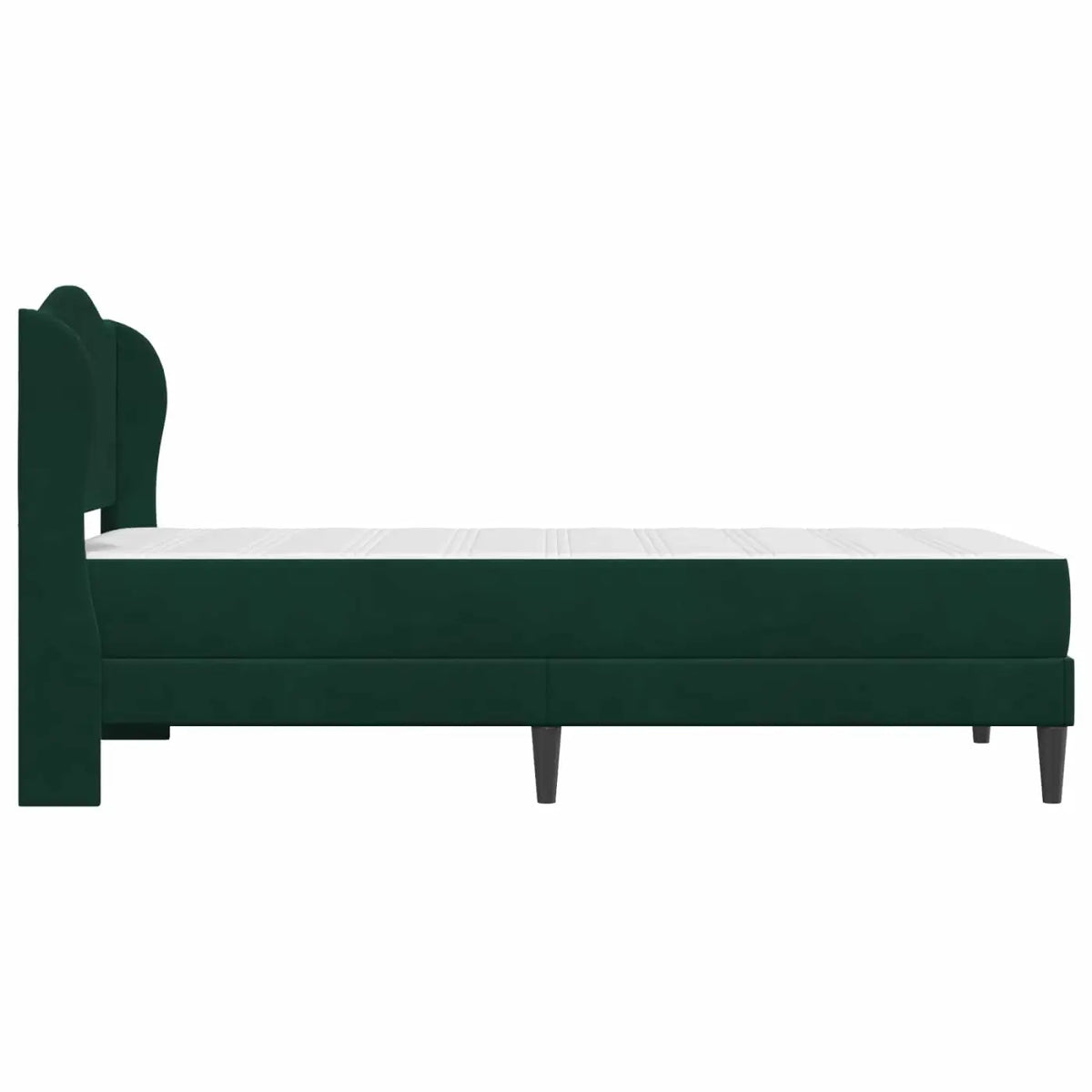 Cadre de lit avec matelas Vert foncé 90 x 190 cm Velours - XIOS