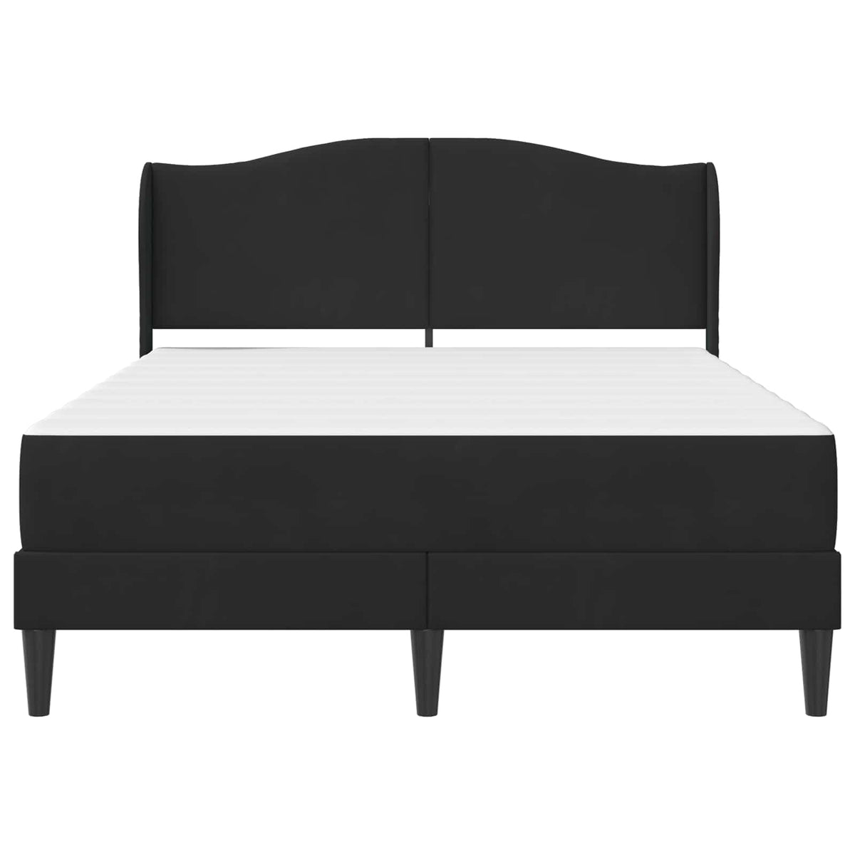 Cadre de lit avec matelas Noir 120 x 200 cm Velours