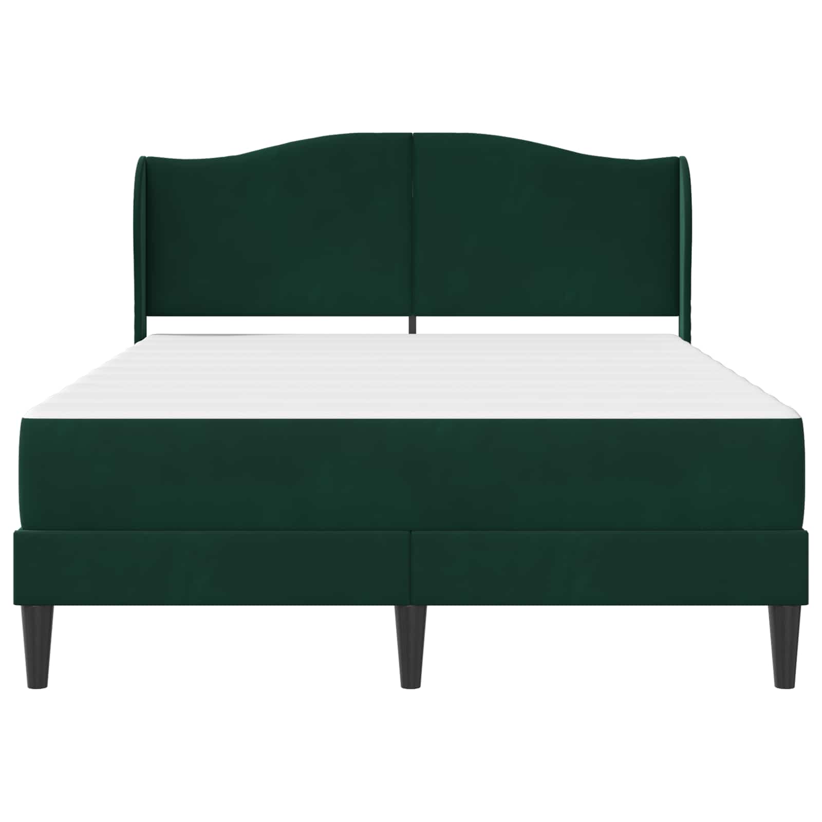 Cadre de lit avec tête de lit Vert foncé 140 x 190 cm Velours - XIOS