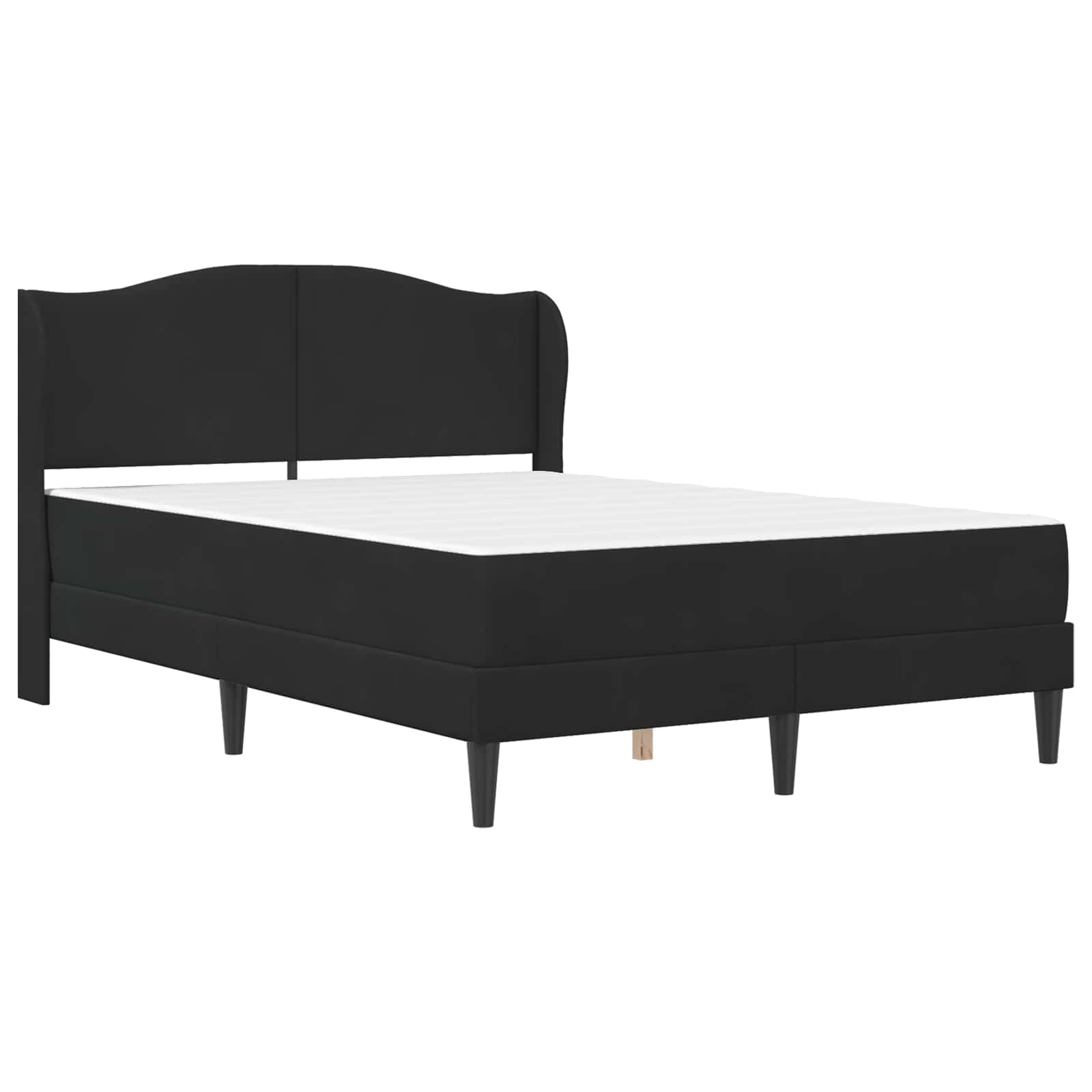 Cadre de lit avec tête de lit Noir 140 x 190 cm Velours - XIOS