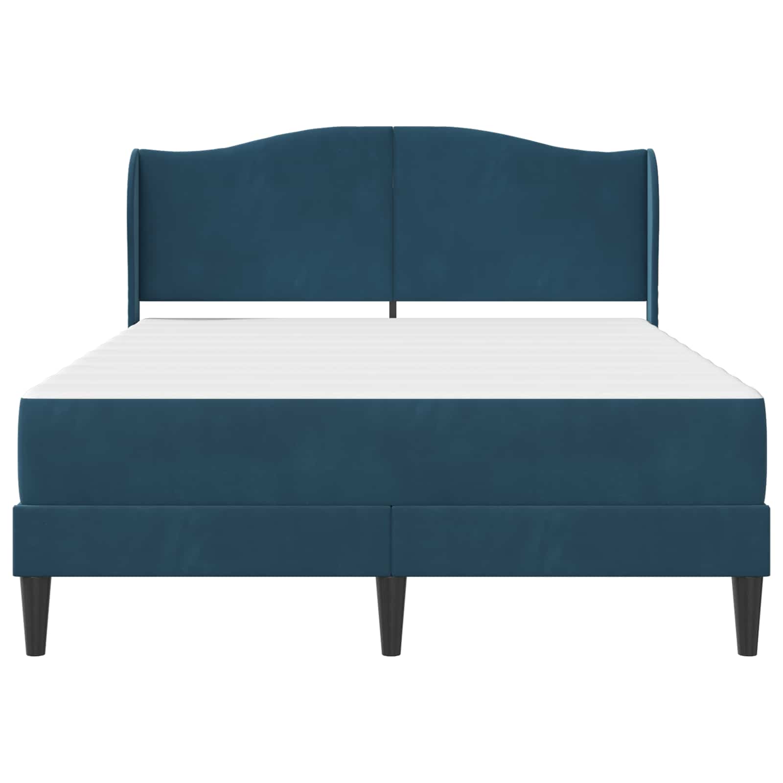 Cadre de lit avec tête de lit Bleu 140 x 190 cm Velours - XIOS