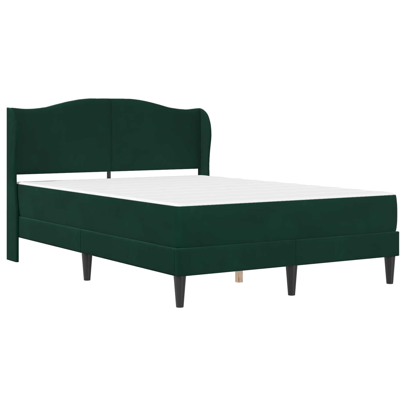 Cadre de lit avec tête de lit Vert foncé 140 x 200 cm Velours - XIOS