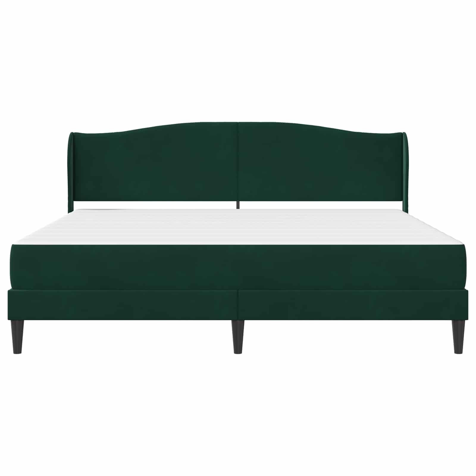 Cadre de lit avec tête de lit Vert foncé 180 x 200 cm Velours - XIOS