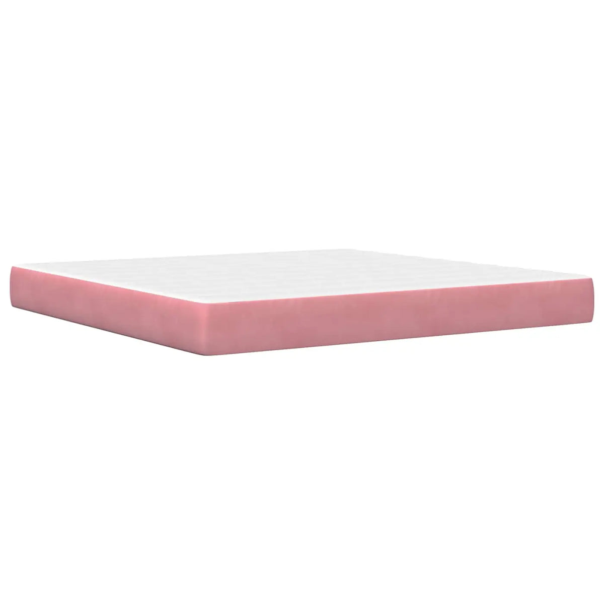Cadre de lit avec matelas Rose 200 x 200 cm Velours - XIOS