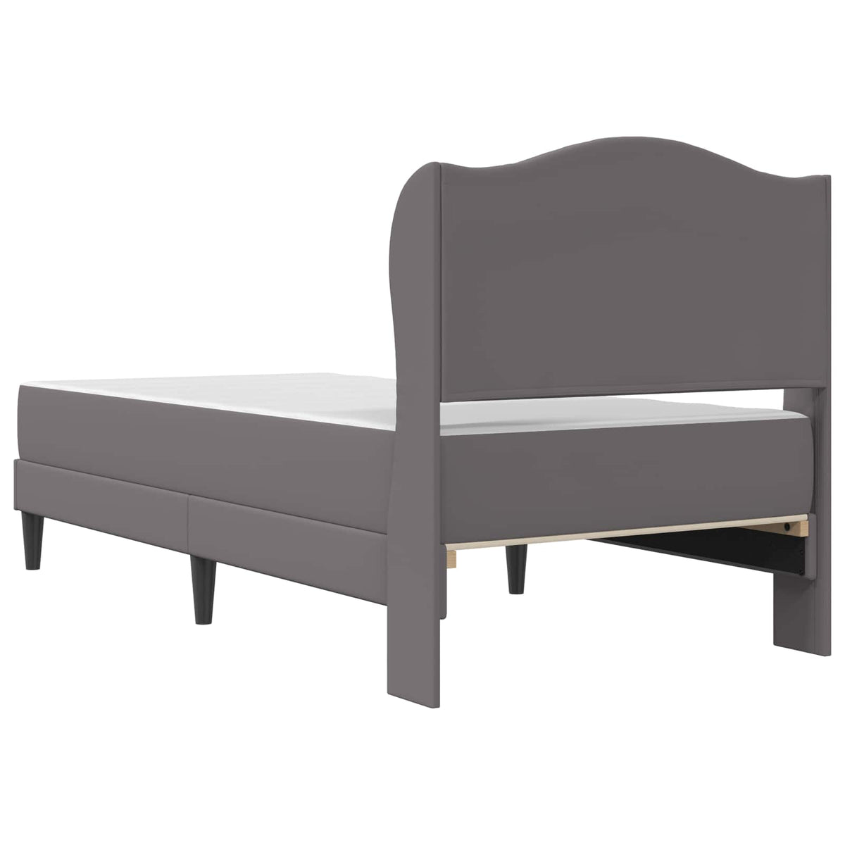 Cadre de lit avec matelas Gris 90 x 190 cm Simili cuir