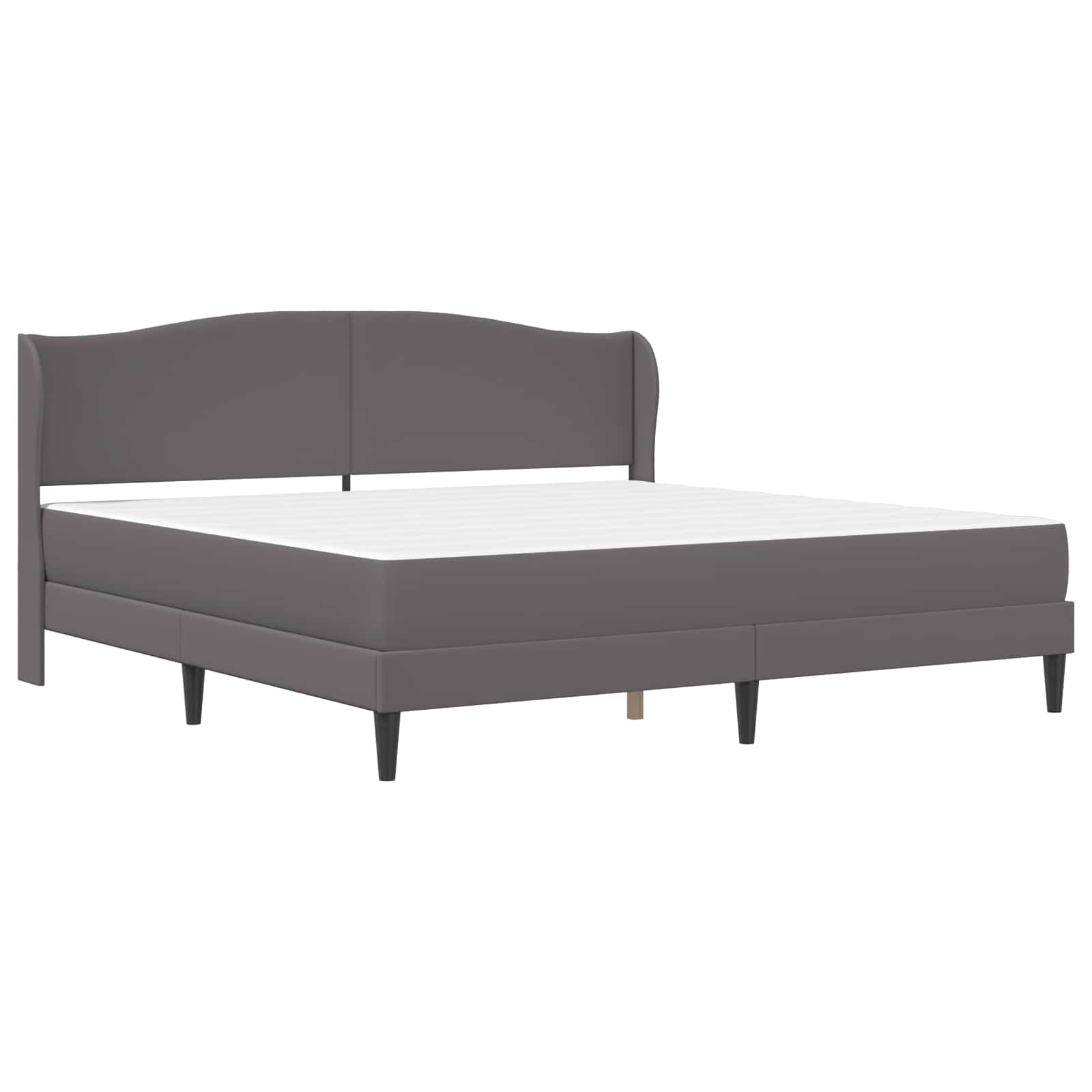 Cadre de lit avec tête de lit Gris 180 x 200 cm Simili cuir - XIOS