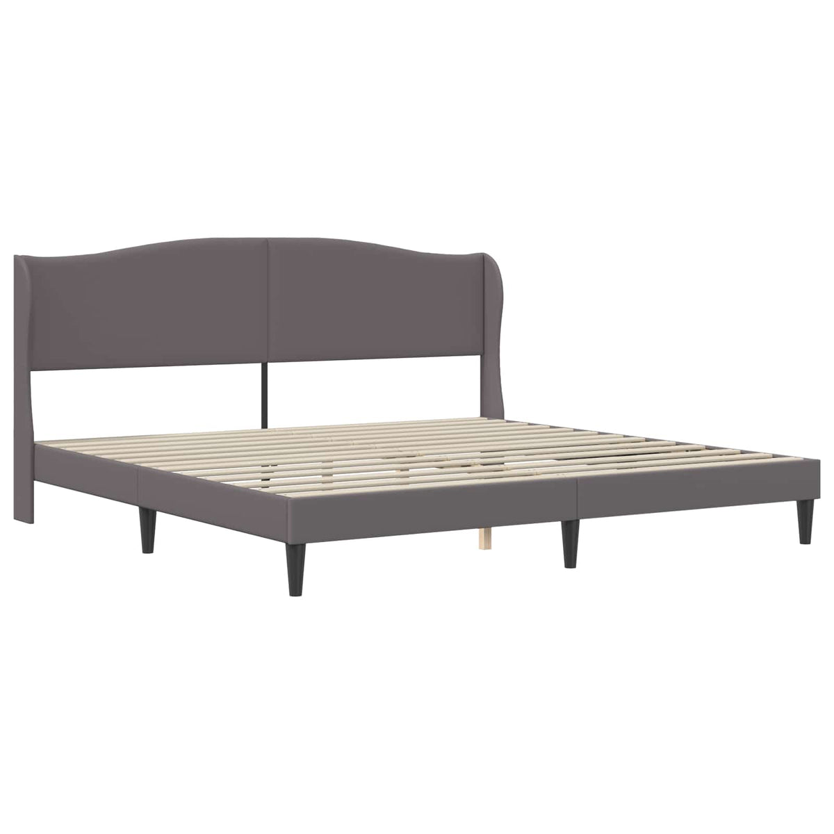 Cadre de lit avec matelas Gris 180 x 200 cm Simili cuir