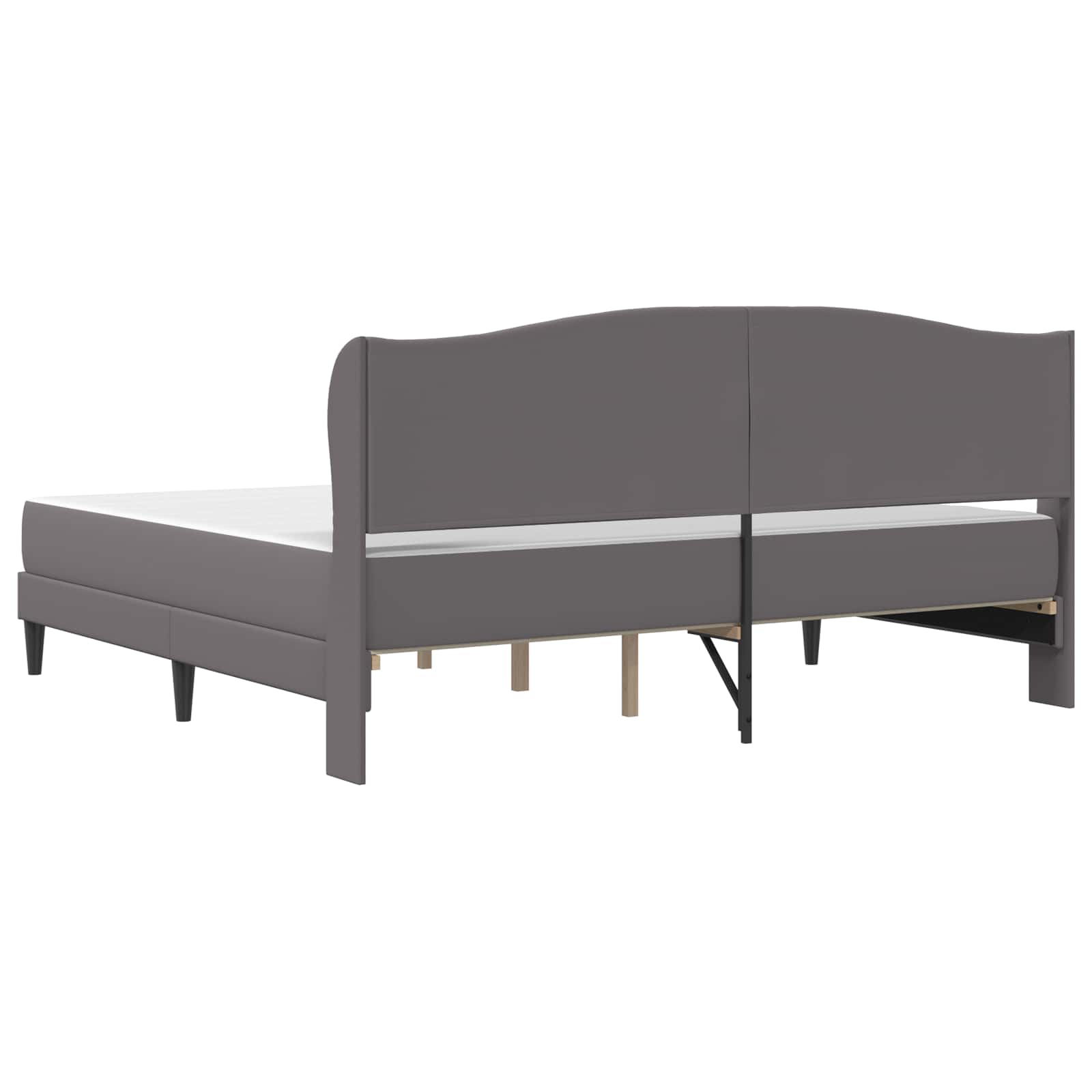 Cadre de lit avec tête de lit Gris 180 x 200 cm Simili cuir - XIOS