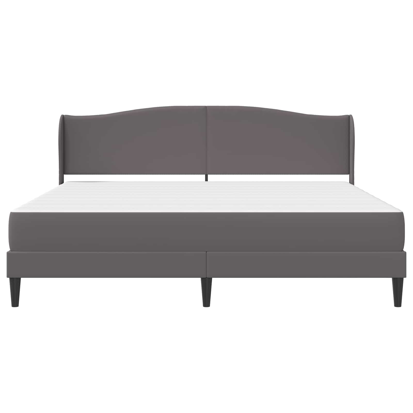 Cadre de lit avec tête de lit Gris 180 x 200 cm Simili cuir - XIOS
