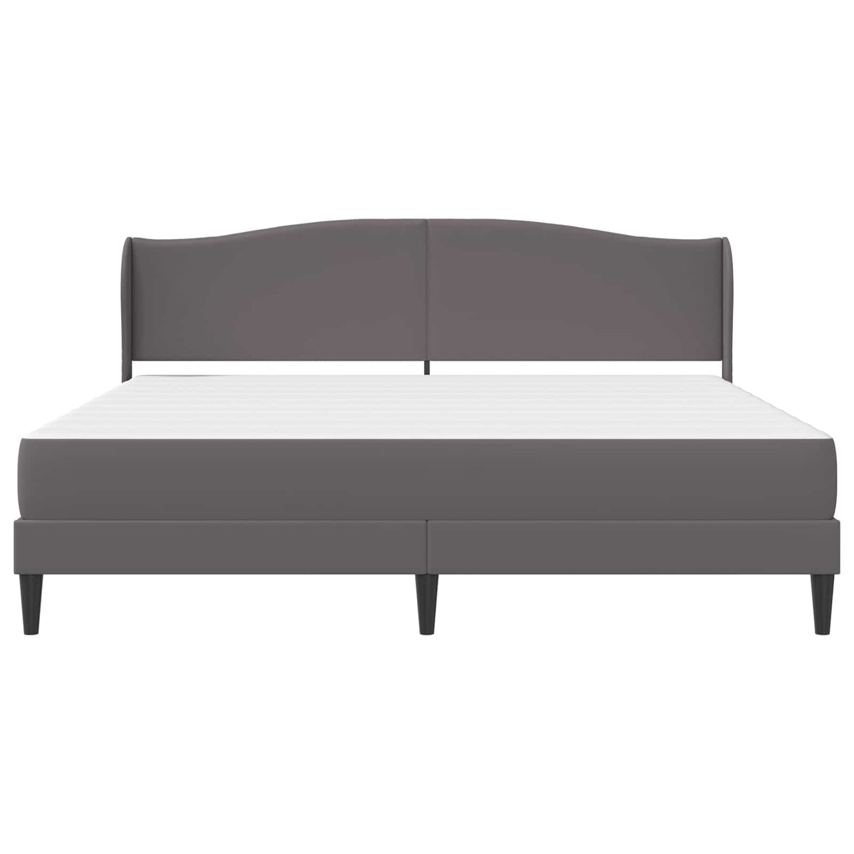 Cadre de lit avec matelas Gris 180 x 200 cm Simili cuir