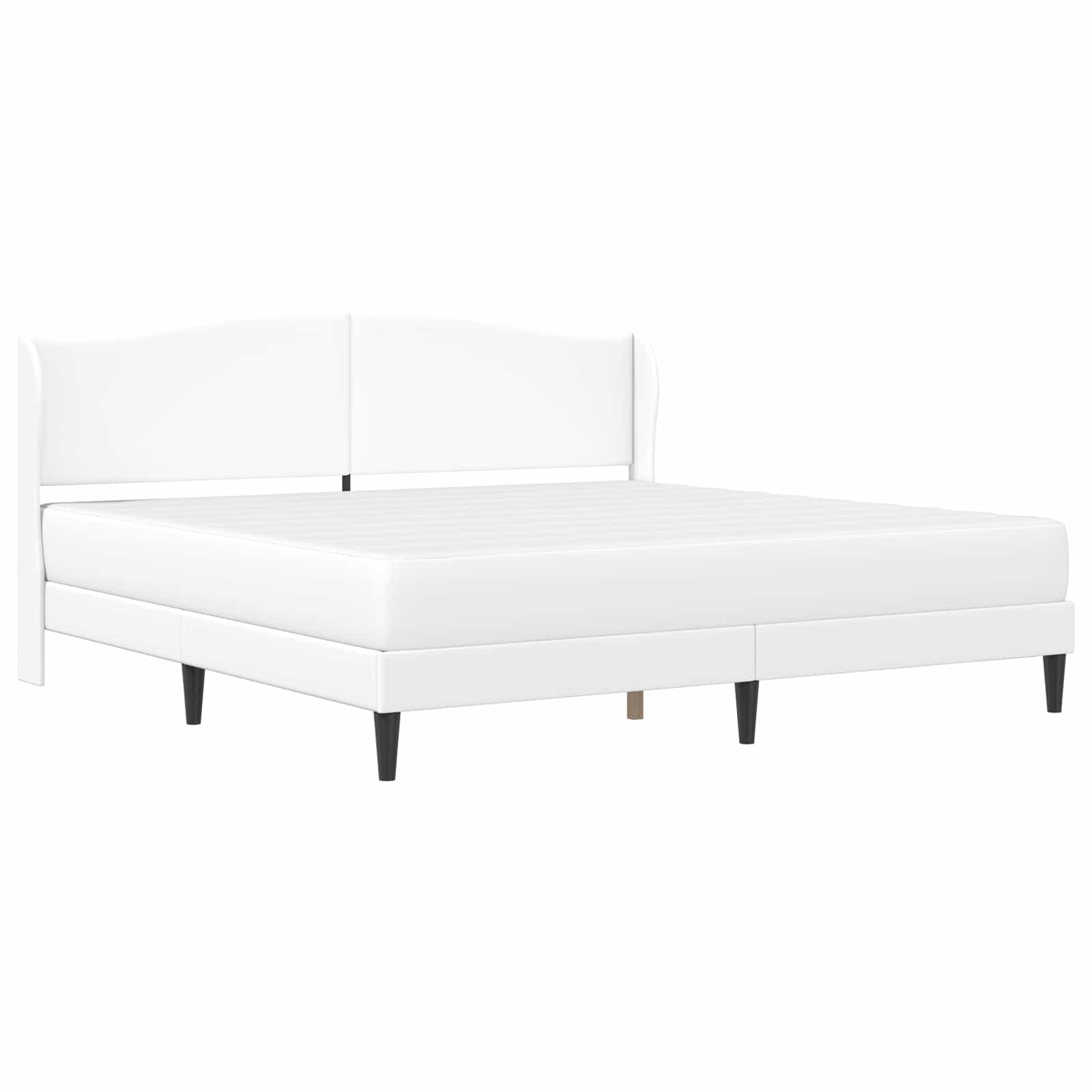 Cadre de lit avec tête de lit Blanc 180 x 200 cm Simili cuir - XIOS