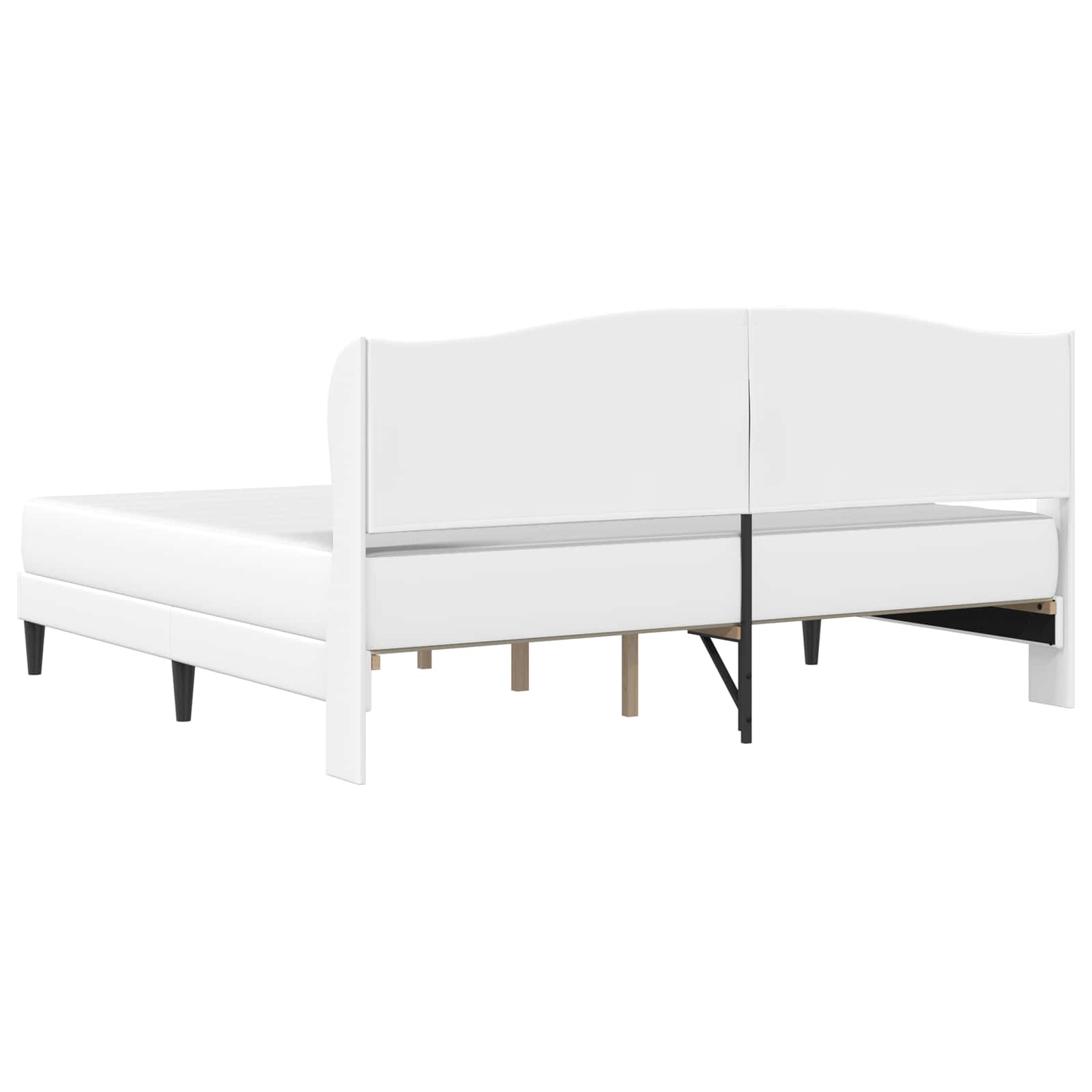 Cadre de lit avec tête de lit Blanc 180 x 200 cm Simili cuir - XIOS