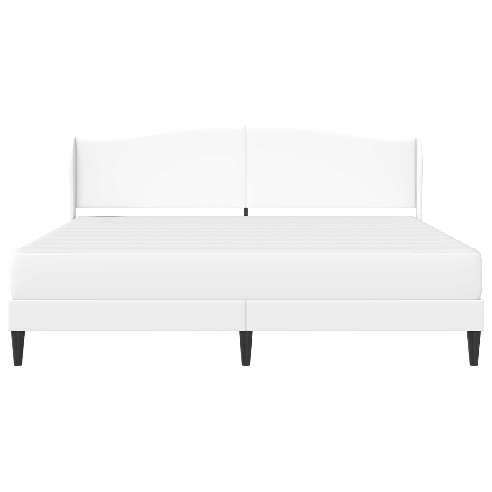 Cadre de lit avec tête de lit Blanc 180 x 200 cm Simili cuir - XIOS