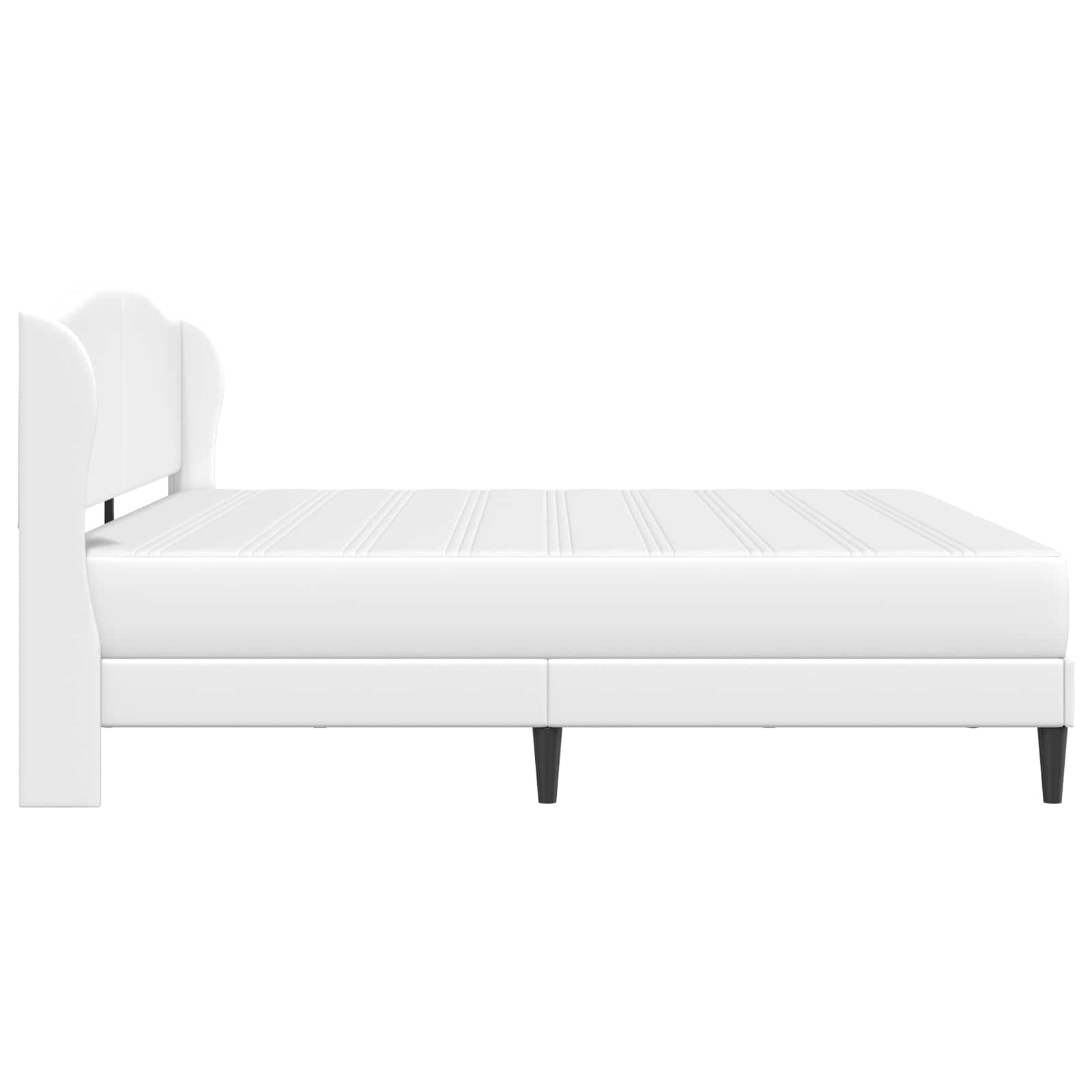 Cadre de lit avec tête de lit Blanc 180 x 200 cm Simili cuir - XIOS