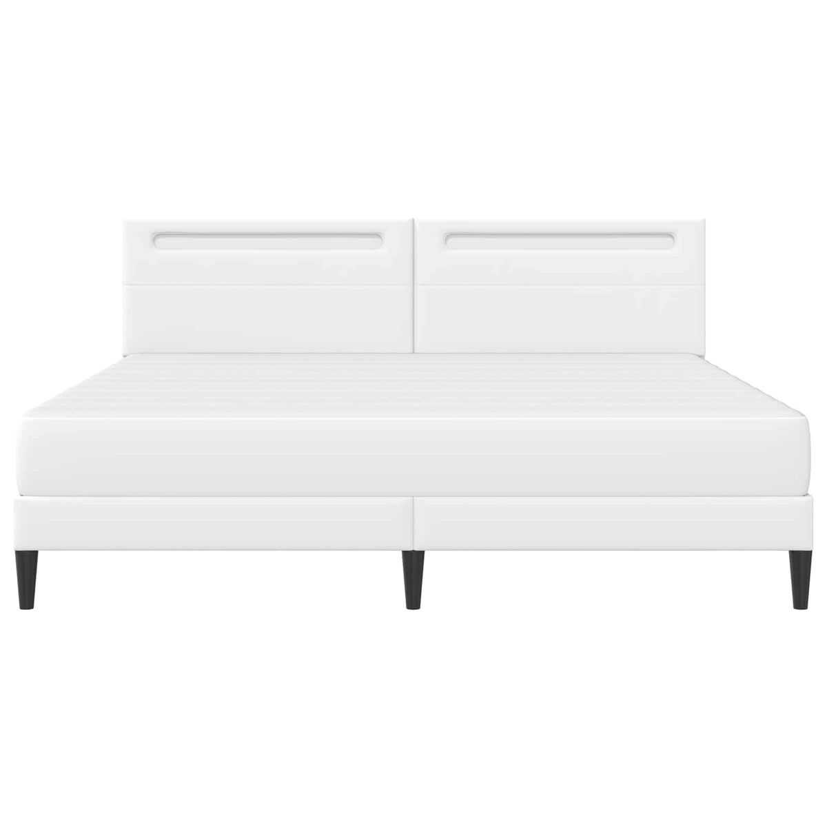 Cadre de lit avec matelas Blanc 180 x 200 cm Simili cuir