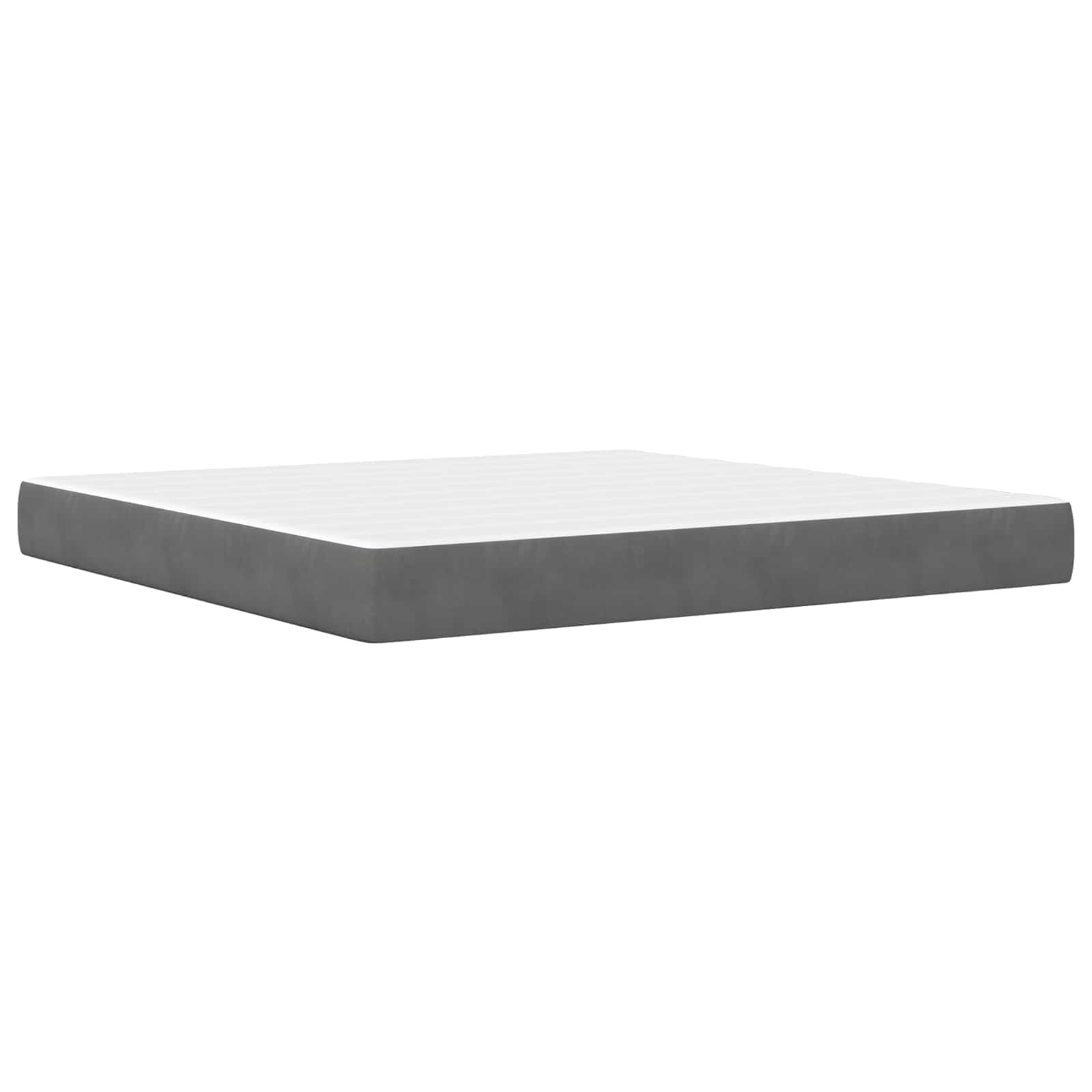 Cadre de lit avec tête de lit Gris foncé 180 x 200 cm Velours - XIOS