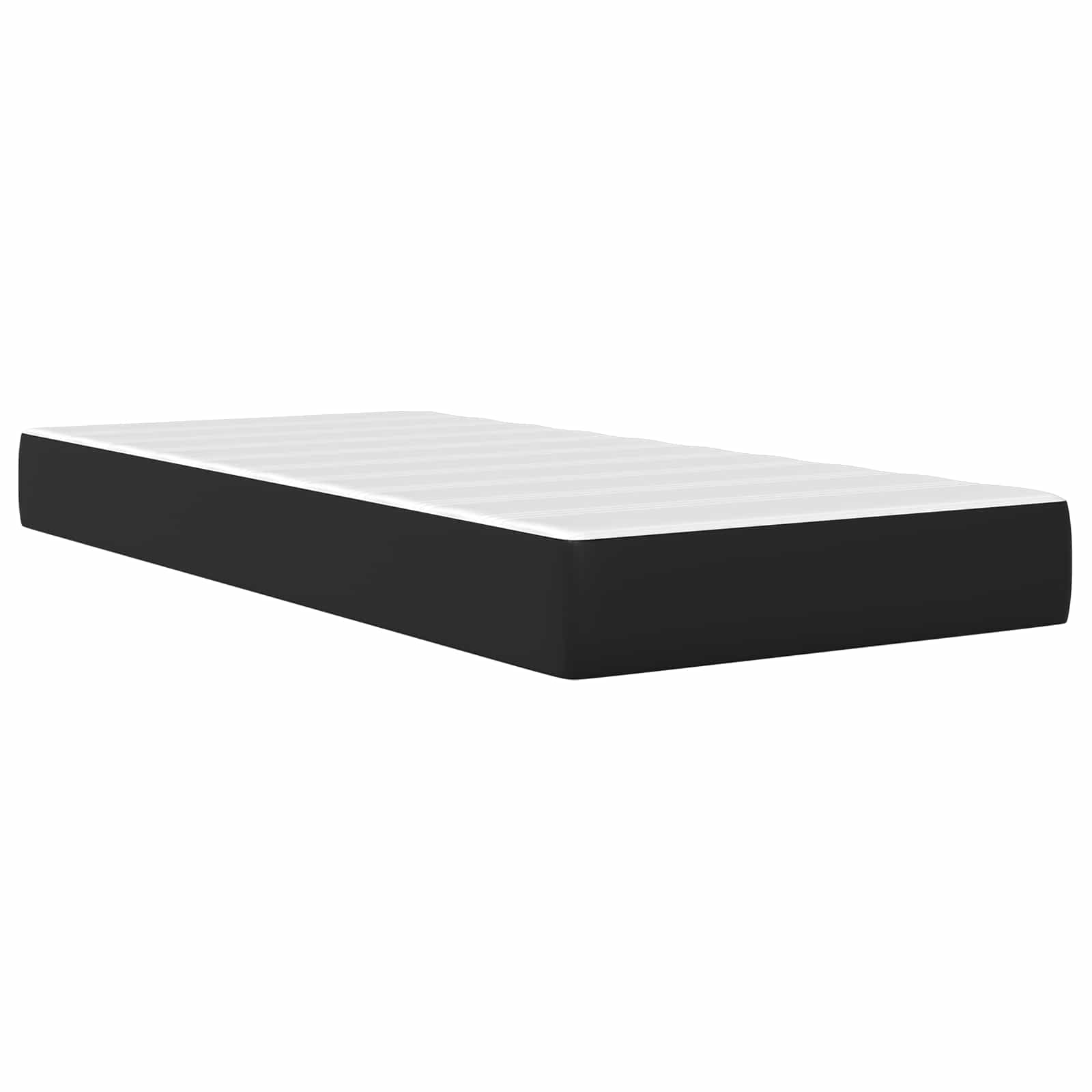 Cadre de lit avec matelas Noir 90 x 190 cm Simili cuir - XIOS