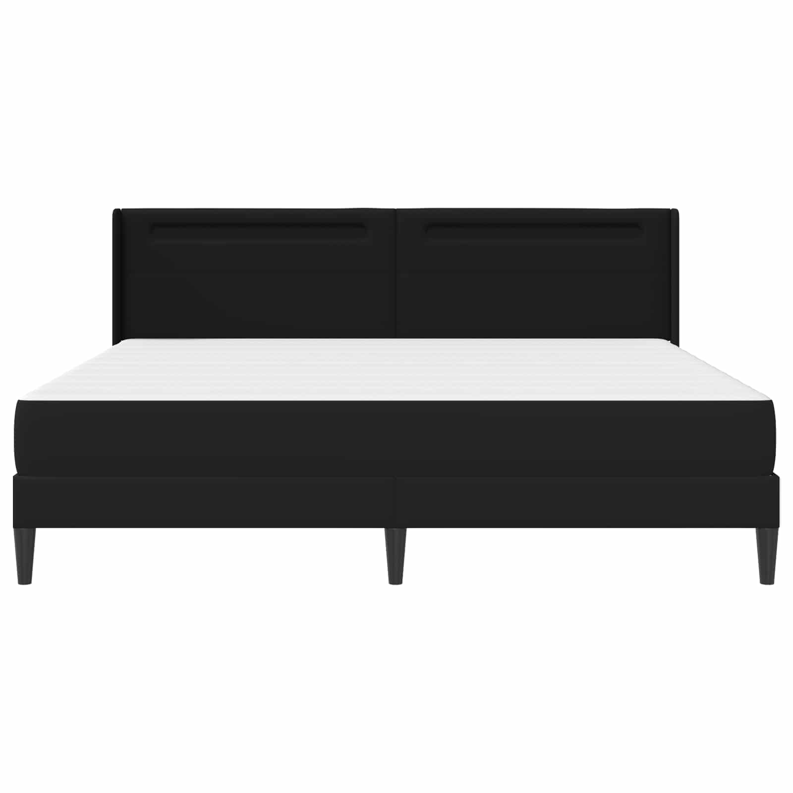 Cadre de lit avec matelas Noir 180 x 200 cm Simili cuir - XIOS