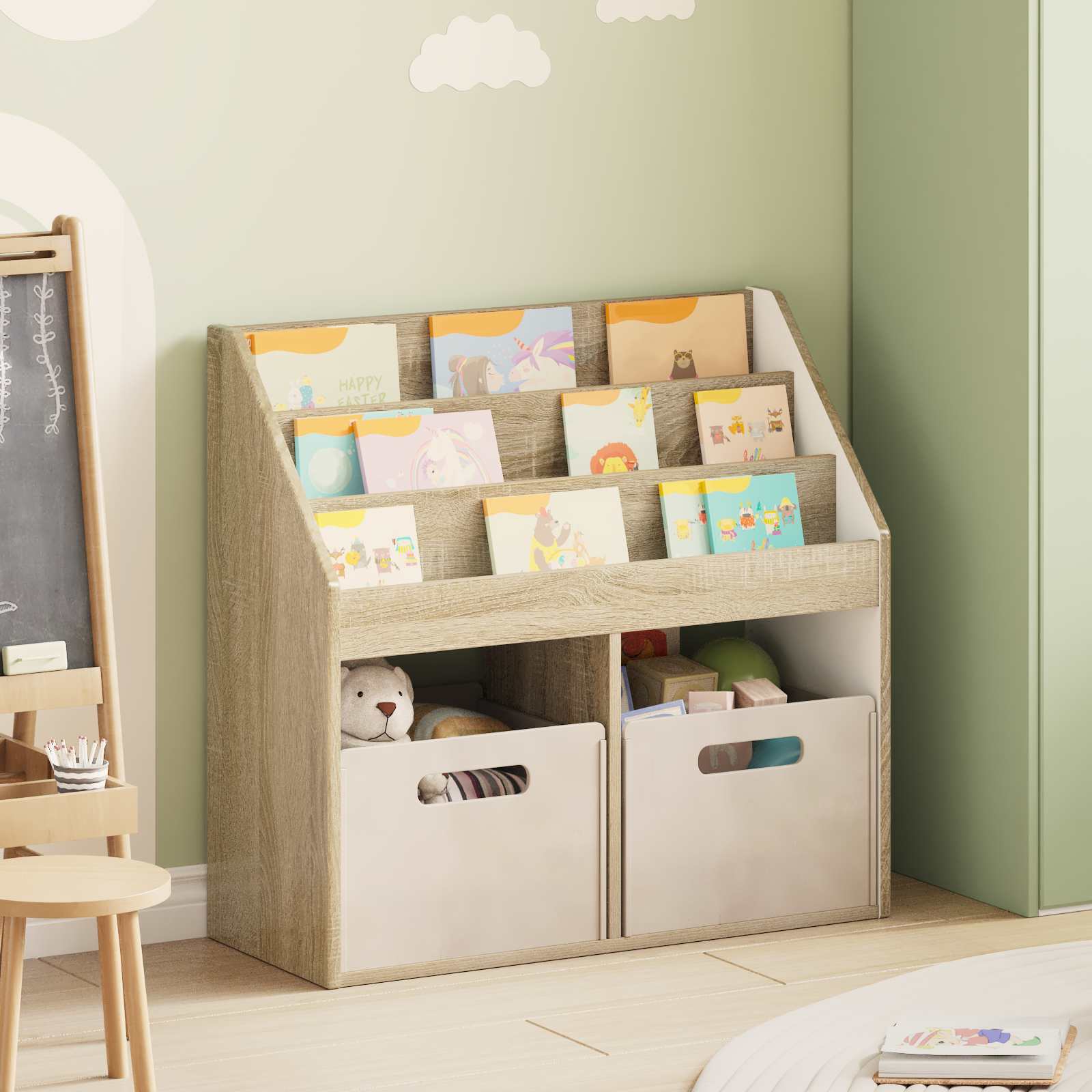 Bibliothèque pour enfants Chêne Sonoma 72,5 x 29,5 x 69 cm - XIOS