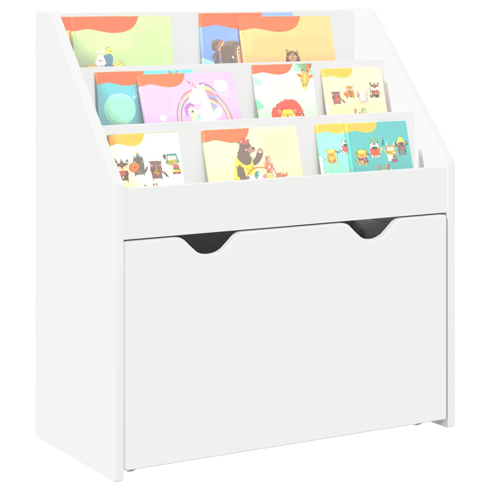Bibliothèque pour enfants avec tiroir Blanc 60 x 29,5 x 69 cm - XIOS
