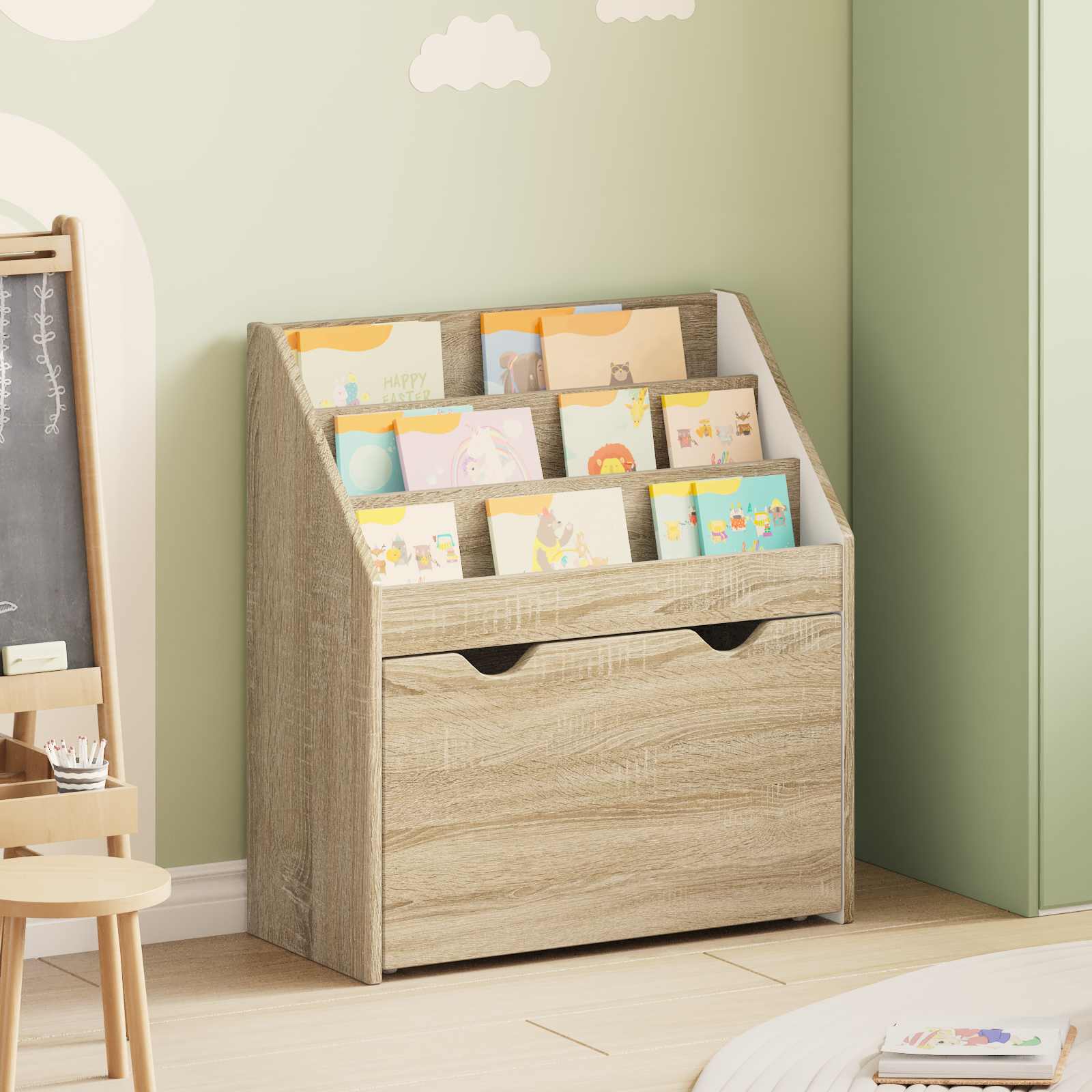 Bibliothèque pour enfants Chêne Sonoma 60 x 29,5 x 69 cm - XIOS