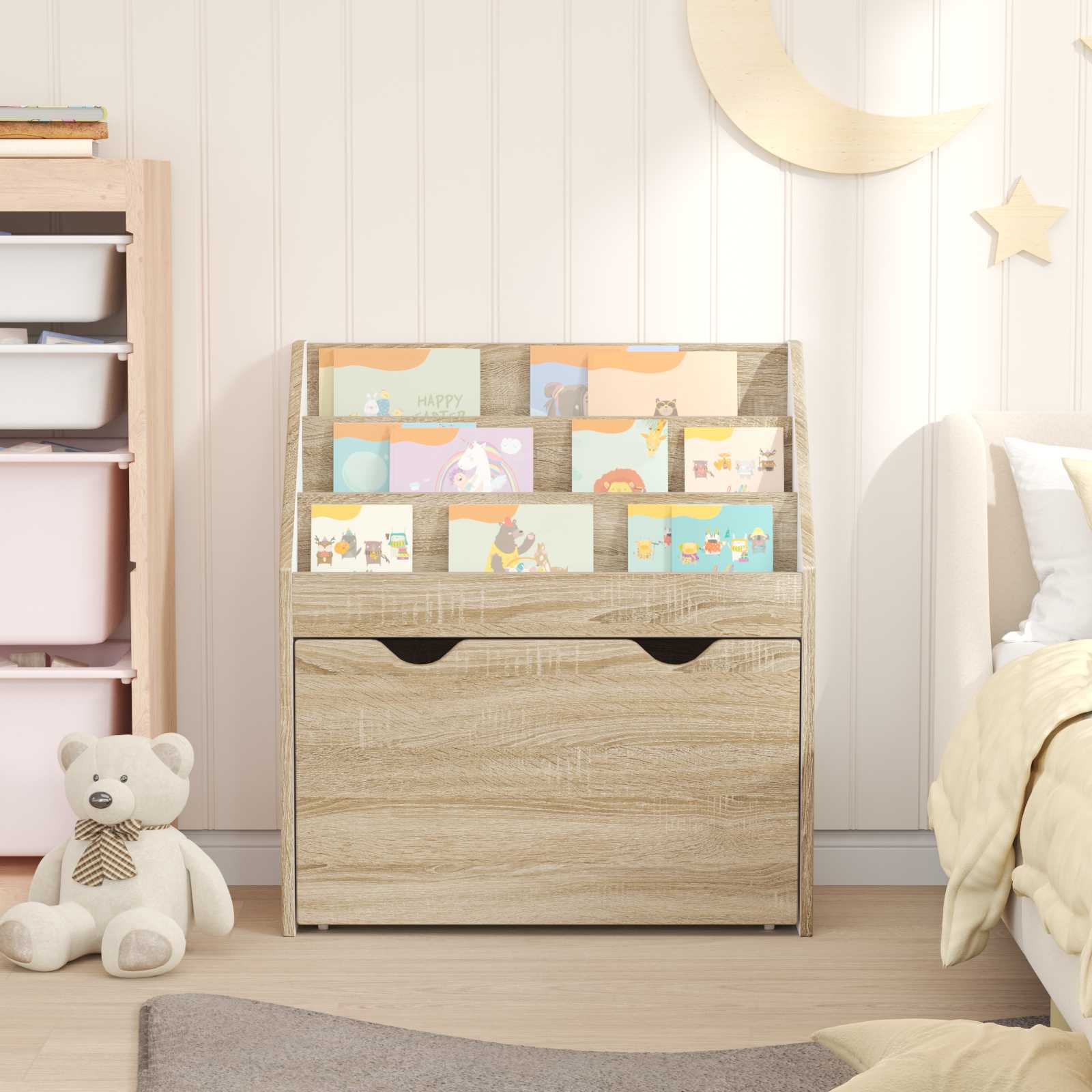 Bibliothèque pour enfants Chêne Sonoma 60 x 29,5 x 69 cm - XIOS