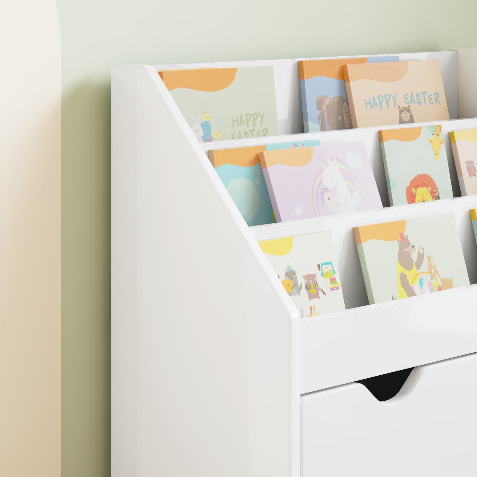 Bibliothèque pour enfants Blanc brillant 60 x 29,5 x 69 cm - XIOS