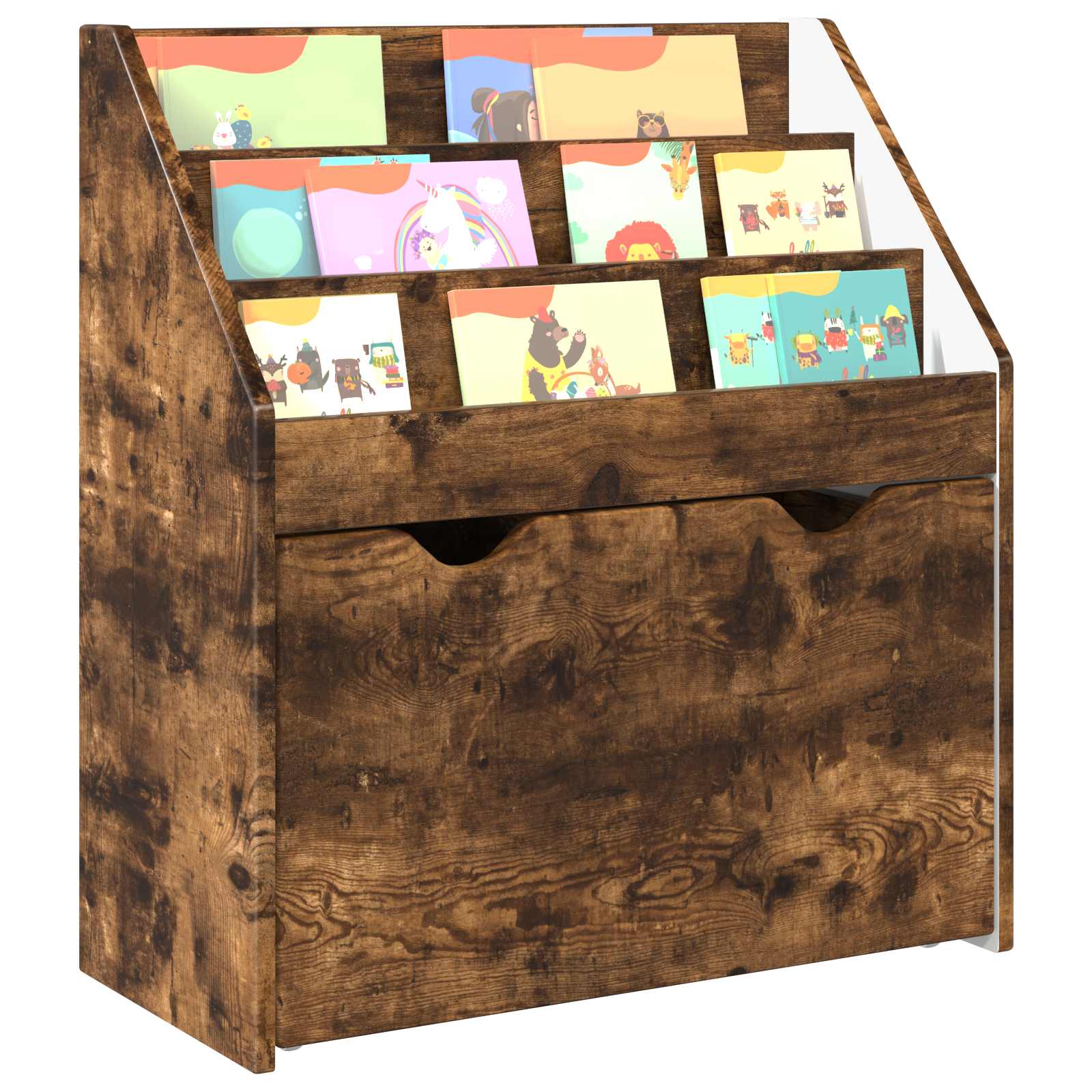 Bibliothèque pour enfants Chêne fumé 60 x 29,5 x 69 cm - XIOS