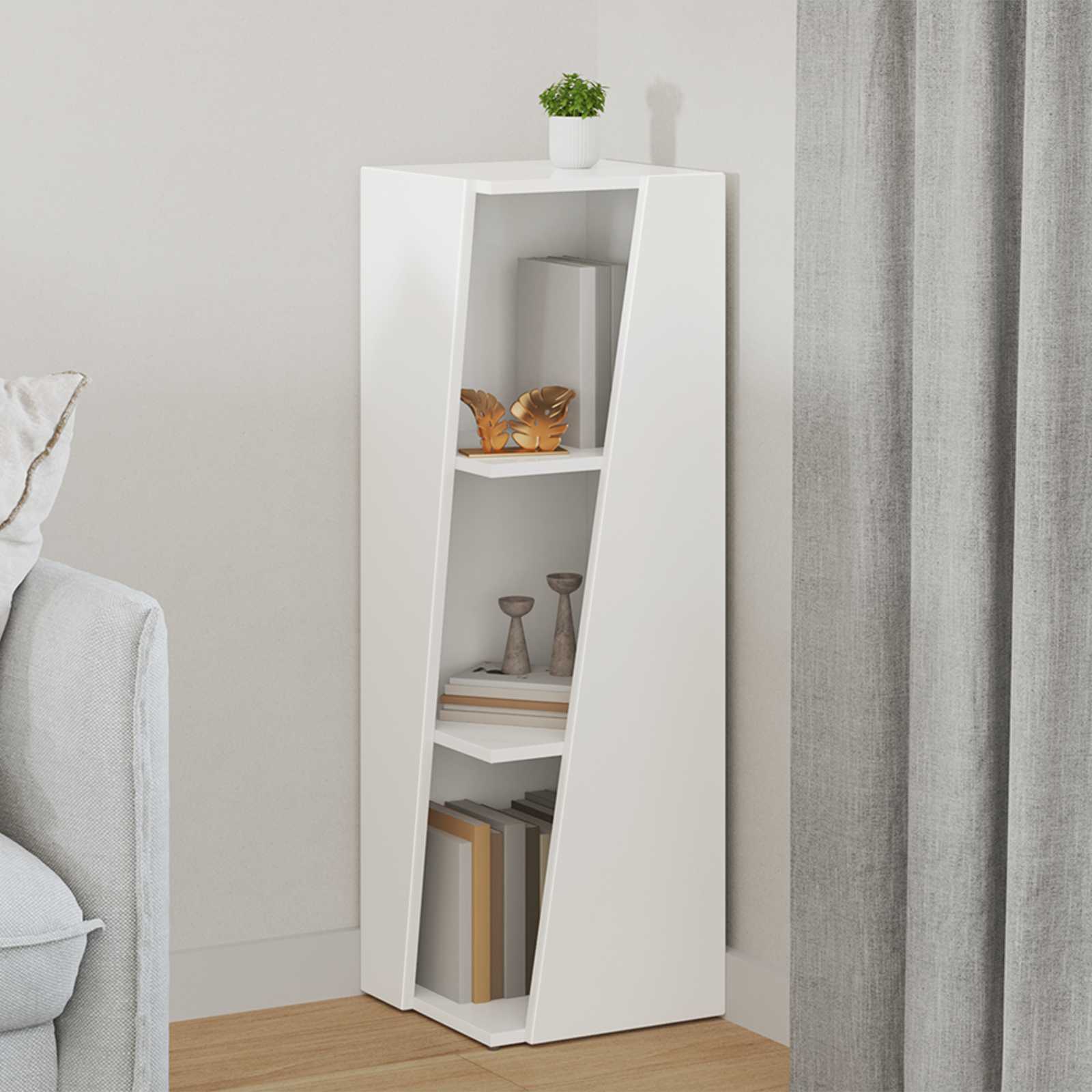 Étagère latérale Blanc 33 x 32 x 100,5 cm Bois d'ingénierie - XIOS