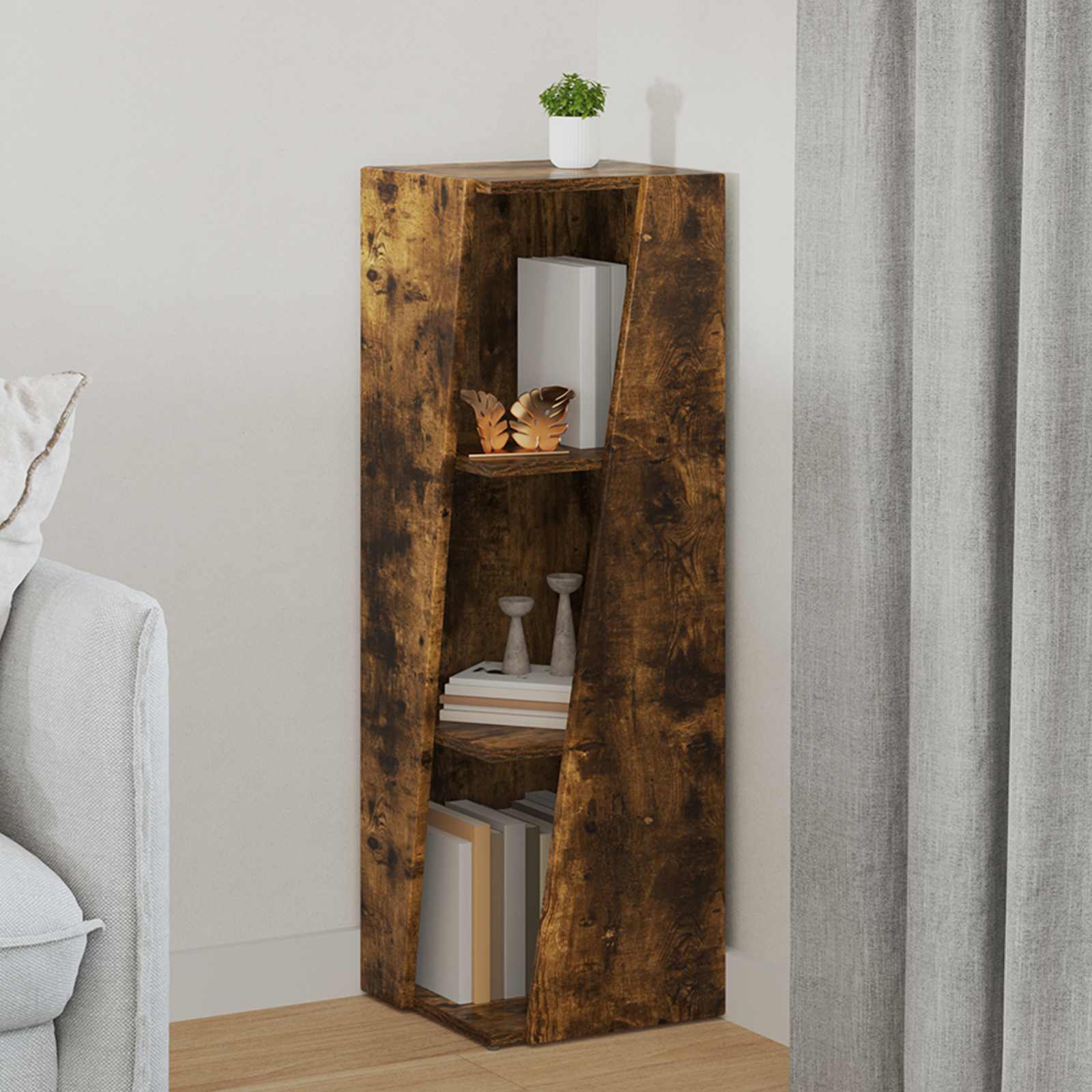 Étagère latérale Chêne fumé 33 x 32 x 100,5 cm - XIOS