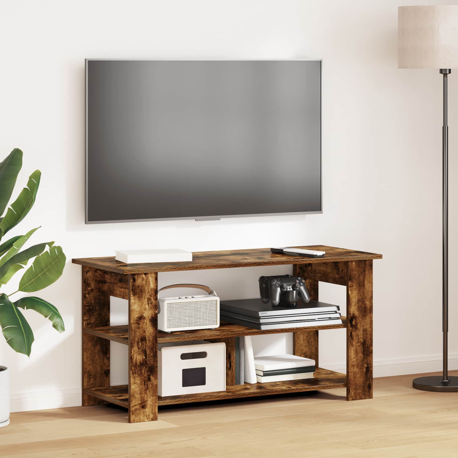 Support de télévision Chêne fumé 100 x 40 x 50 cm