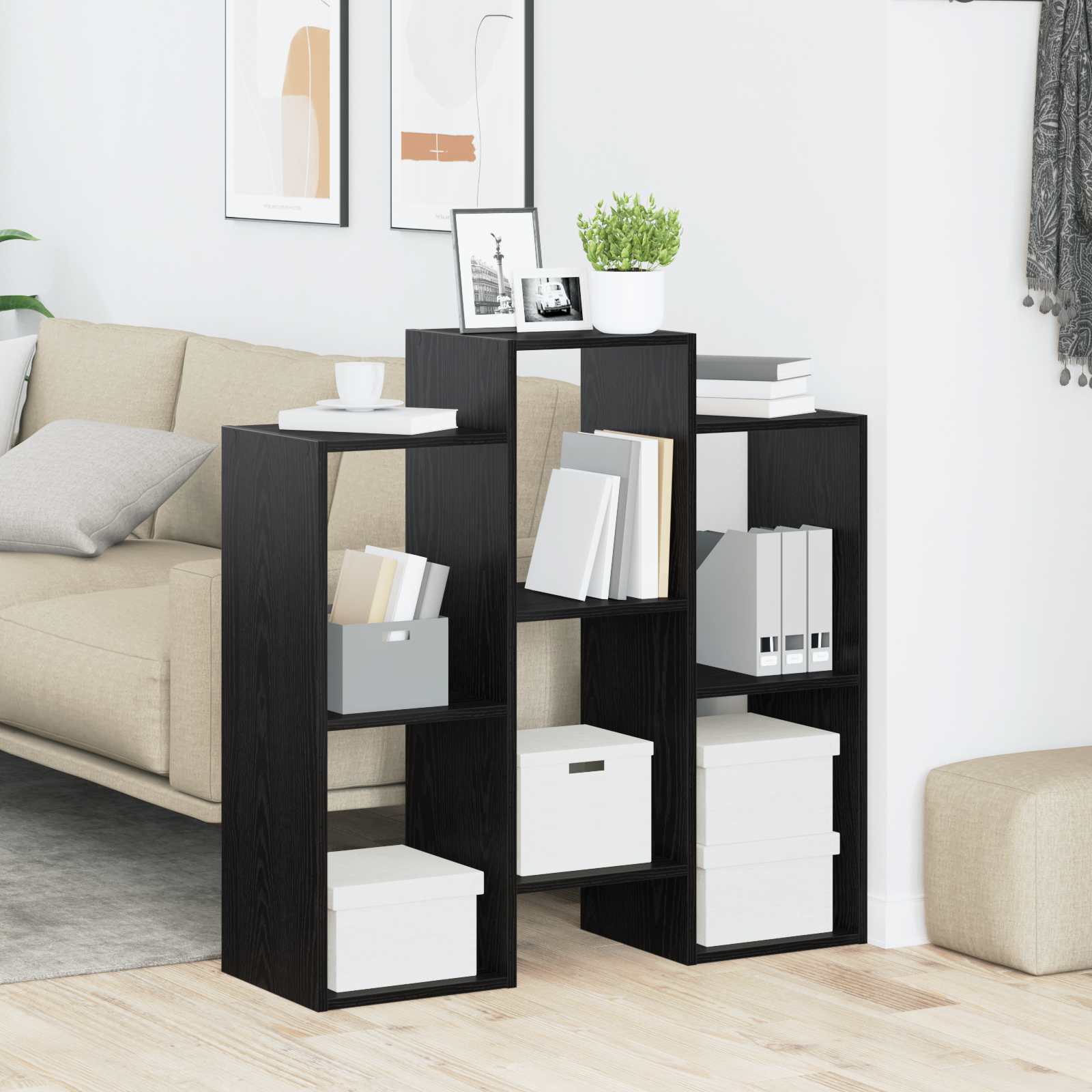 Buffet Chêne noir 90 x 30 x 90 cm - XIOS