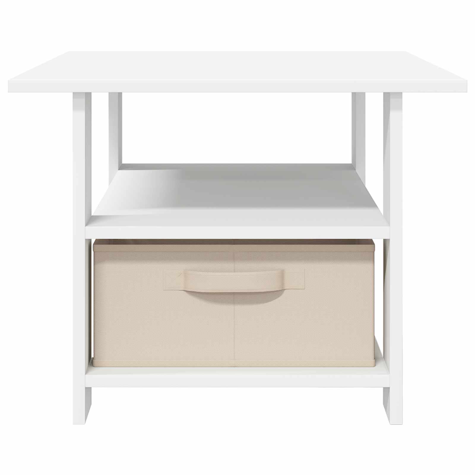 Table basse avec tiroir Blanc 77 x 55 x 42 cm Bois d'ingénierie - XIOS