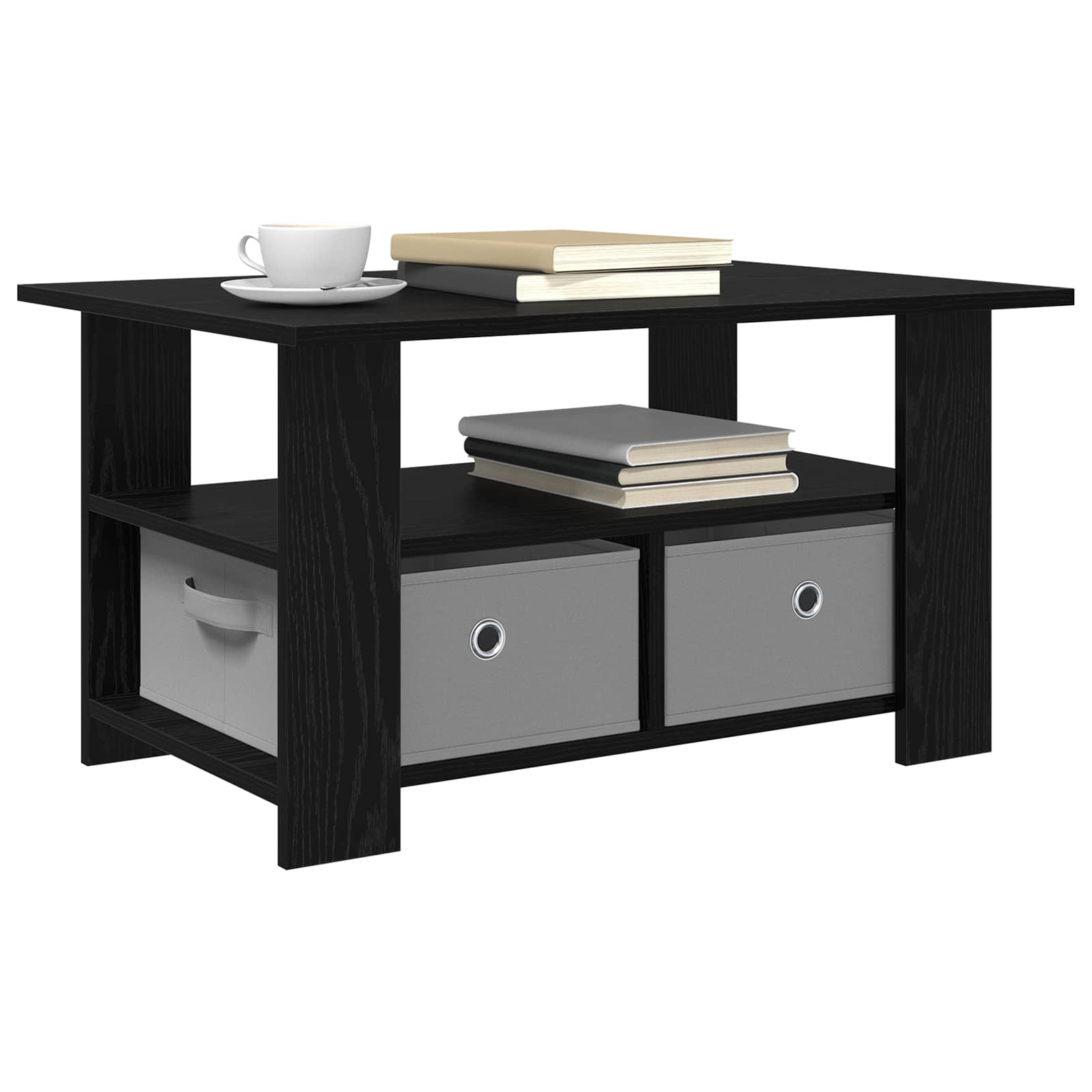 Table basse Chêne noir 77 x 55 x 42 cm Bois d'ingénierie - XIOS